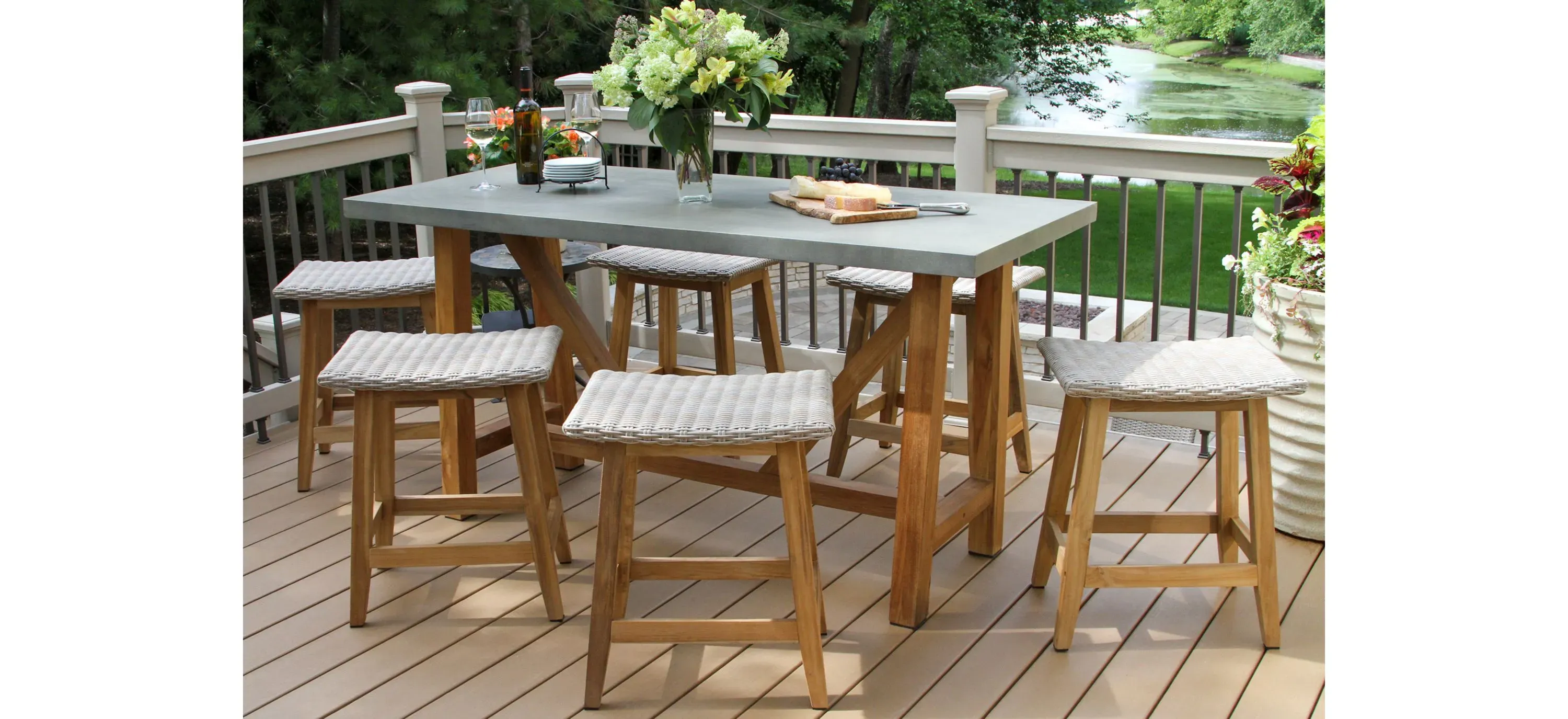 Counter height outdoor table set sale