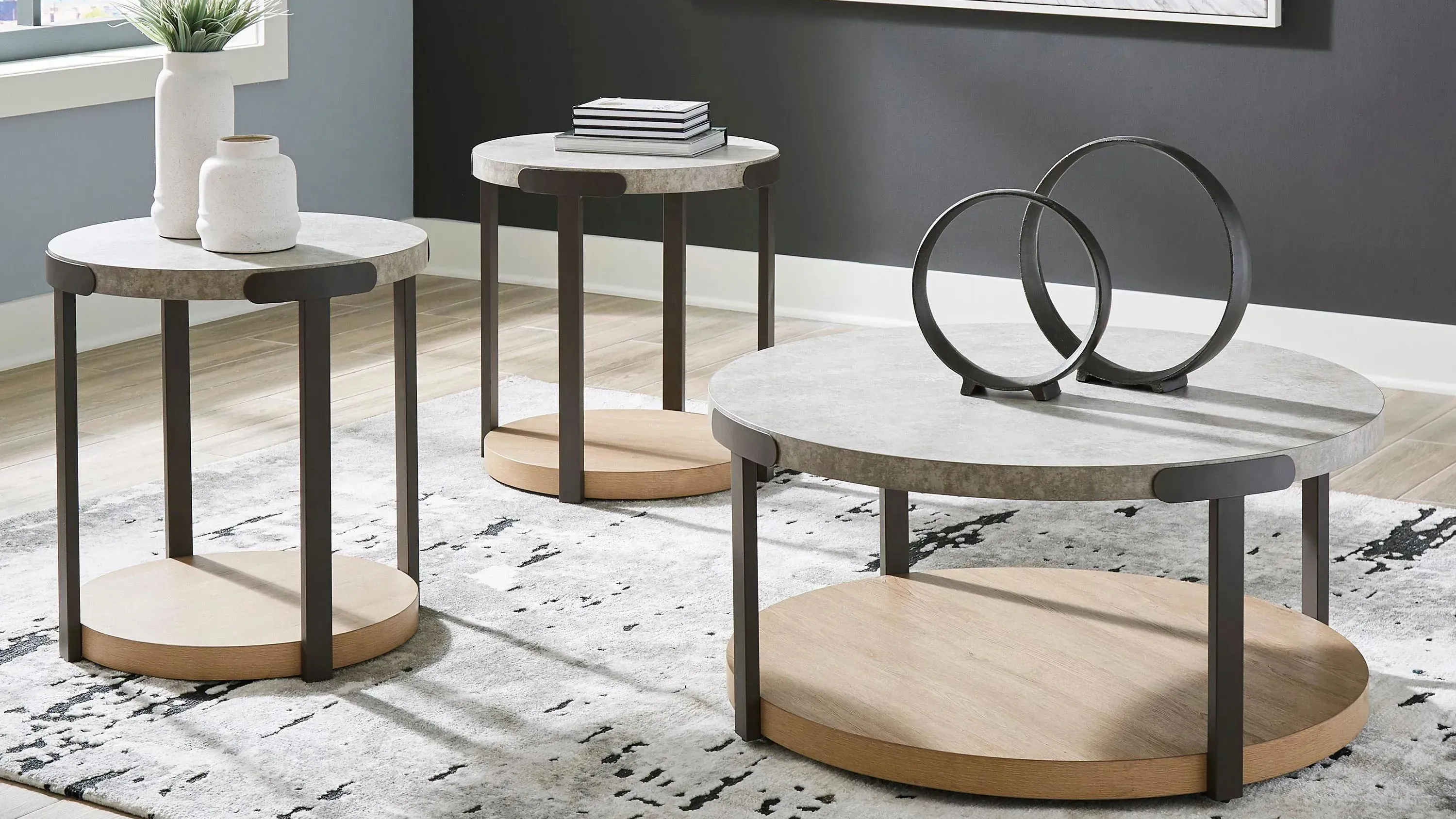 Darthurst 3-pc. Occasional Tables W/ Casters | Raymour & Flanigan