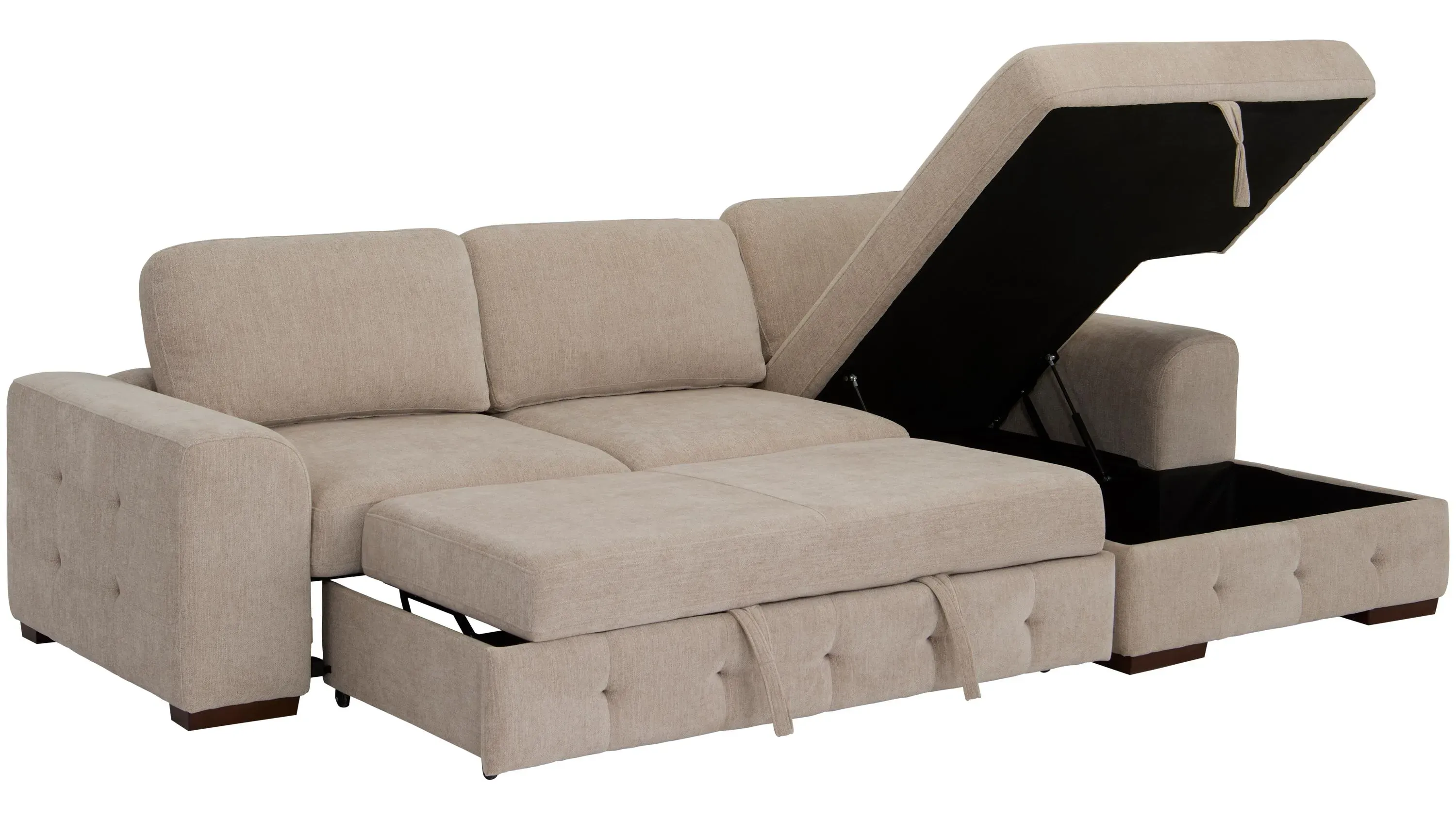 Dolman Left Arm Facing Chaise with Storage | Raymour & Flanigan