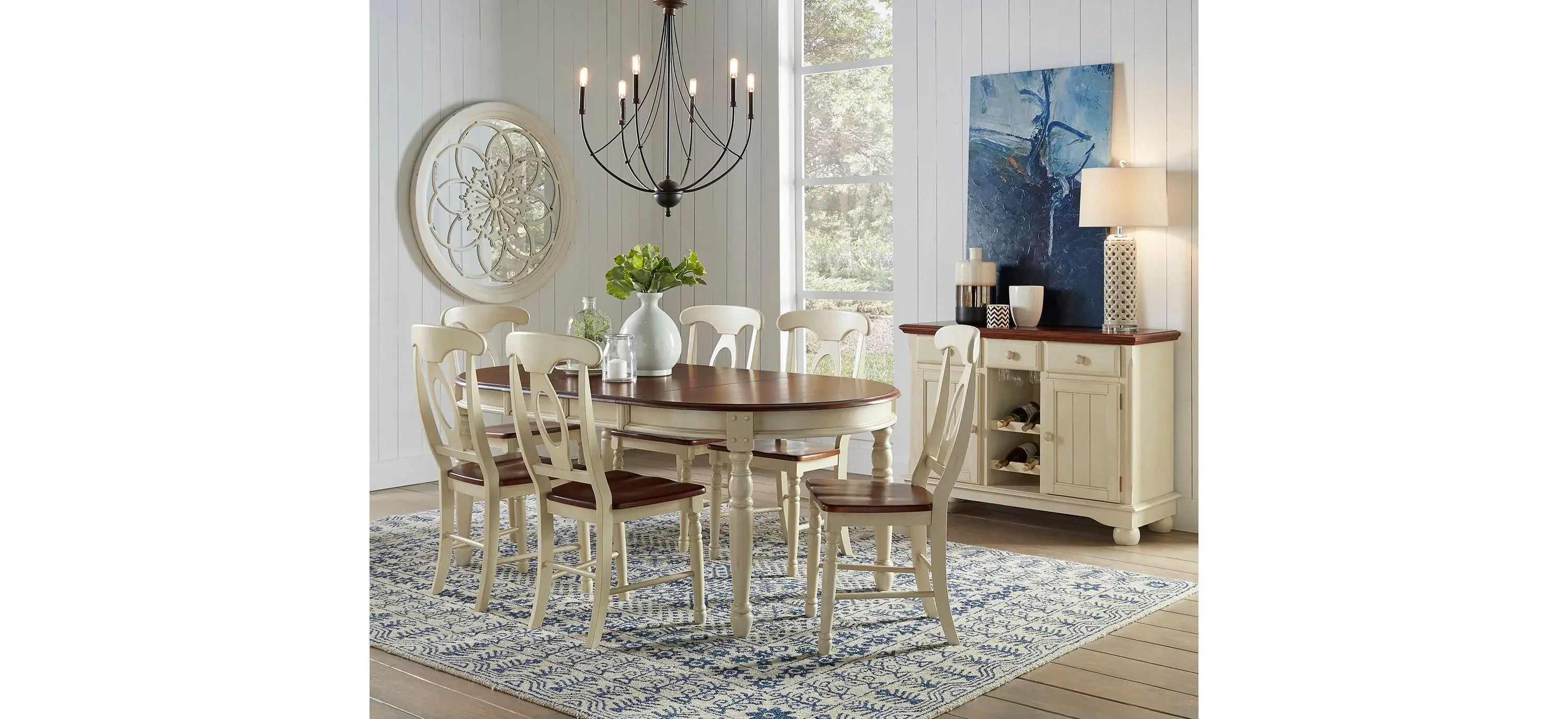 British Isles Oval Double-Leaf Dining Table - Thumbnail 3