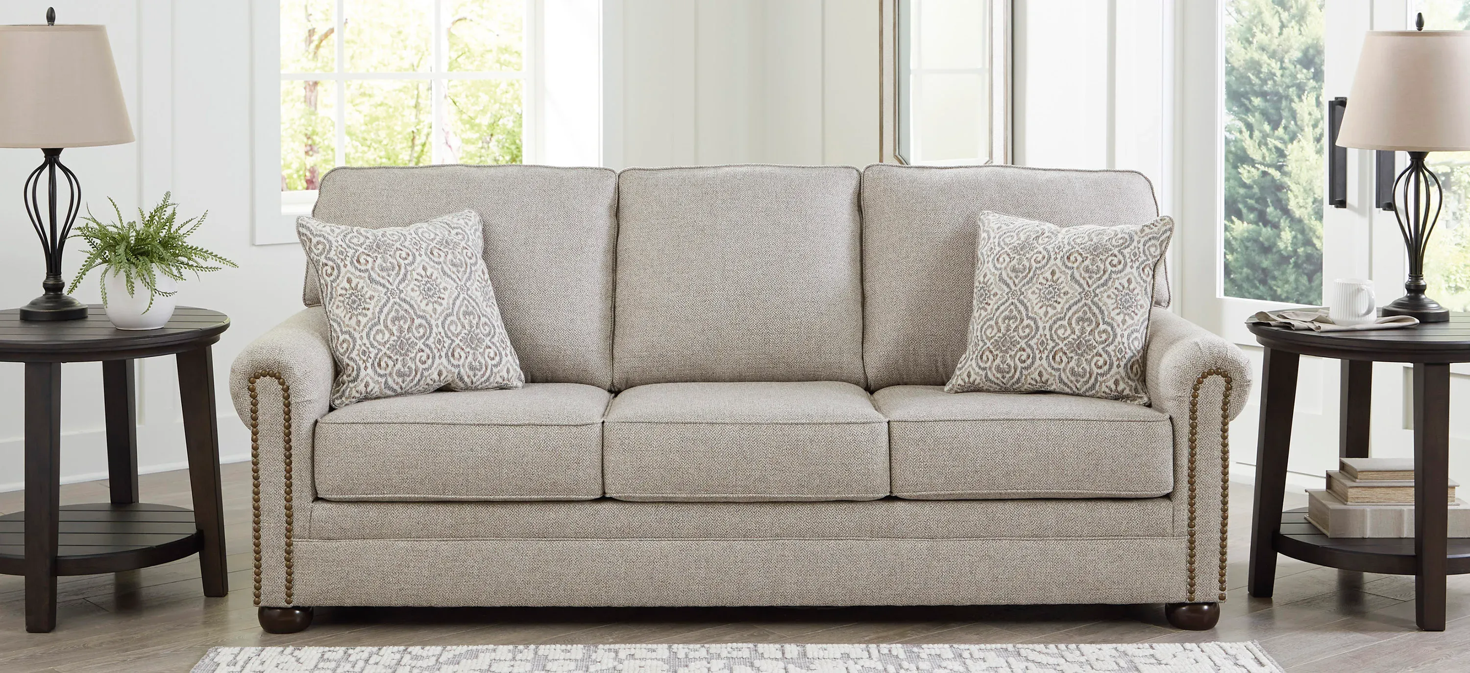 Gaelon Queen Sleeper Sofa w Memory Foam Mattress Raymour Flanigan