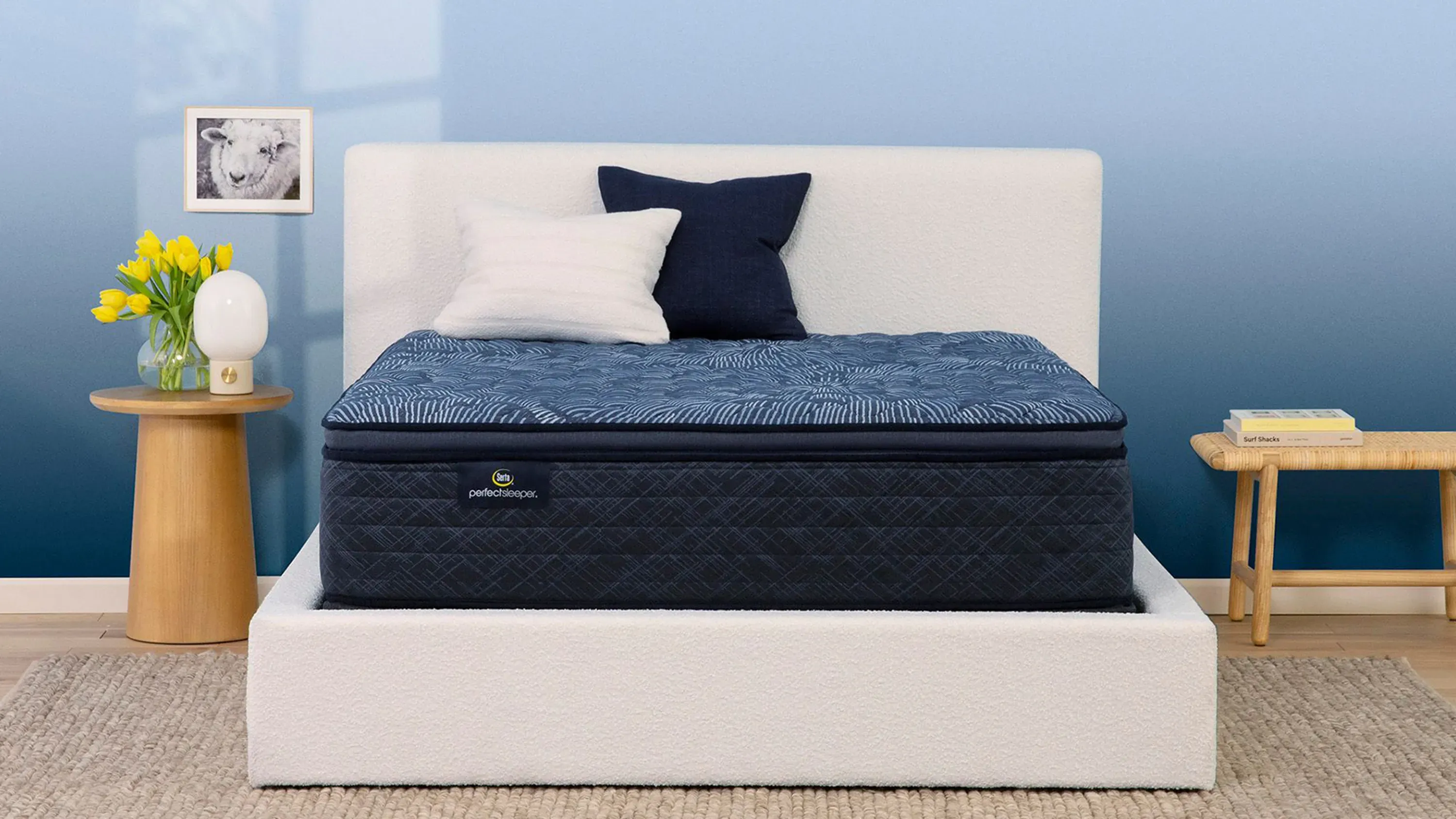 Serta perfect sleeper pillow top queen mattress cheap