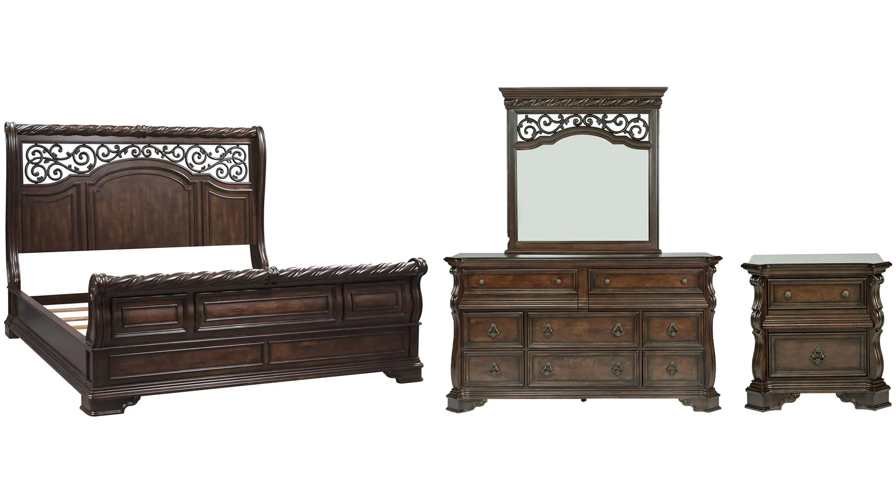 Arbor Place 4-pc. Sleigh Bedroom Set | Raymour & Flanigan