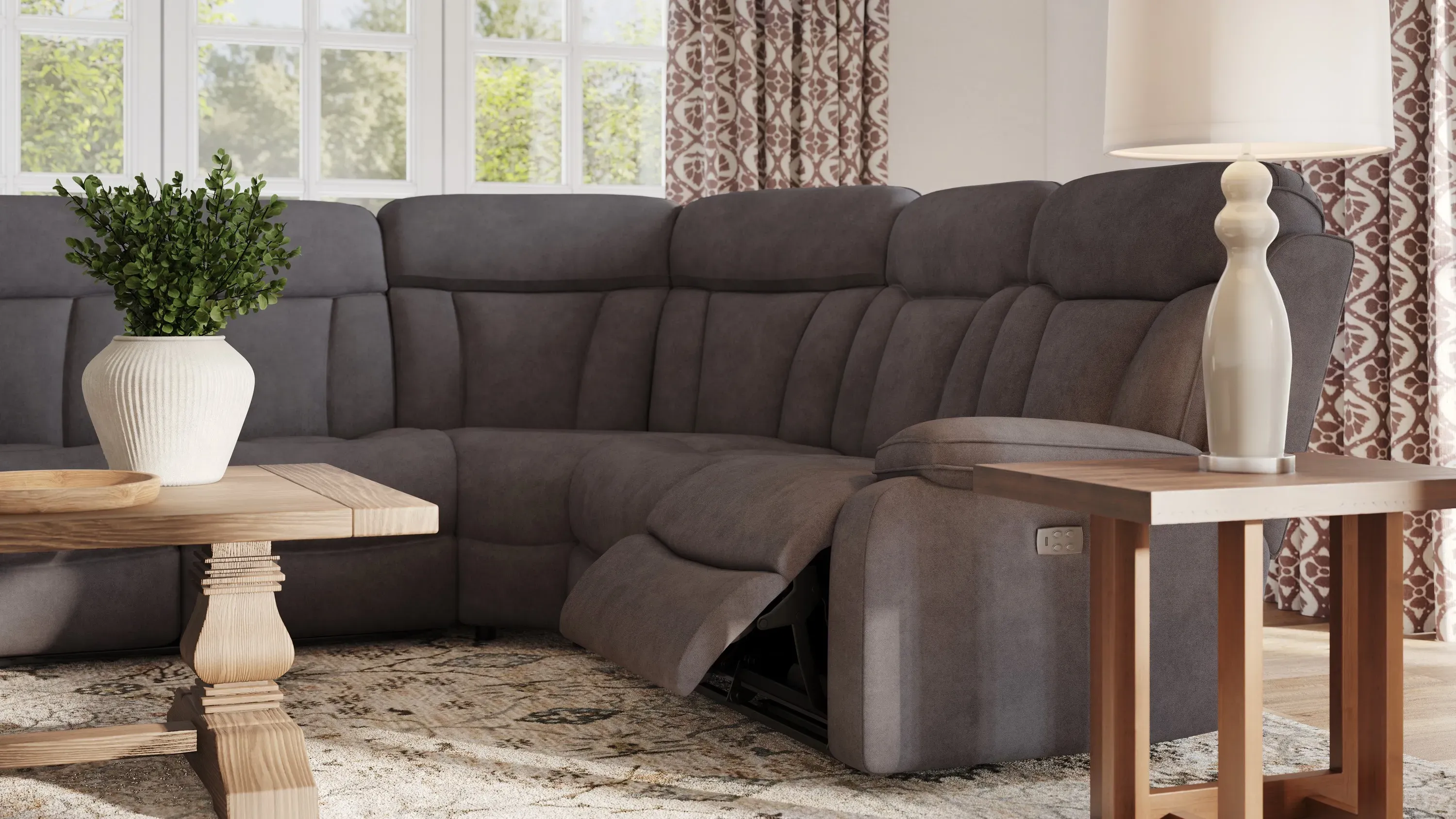 Connell 4-pc. Power-Reclining Sectional Sofa w/ Heat and Massage