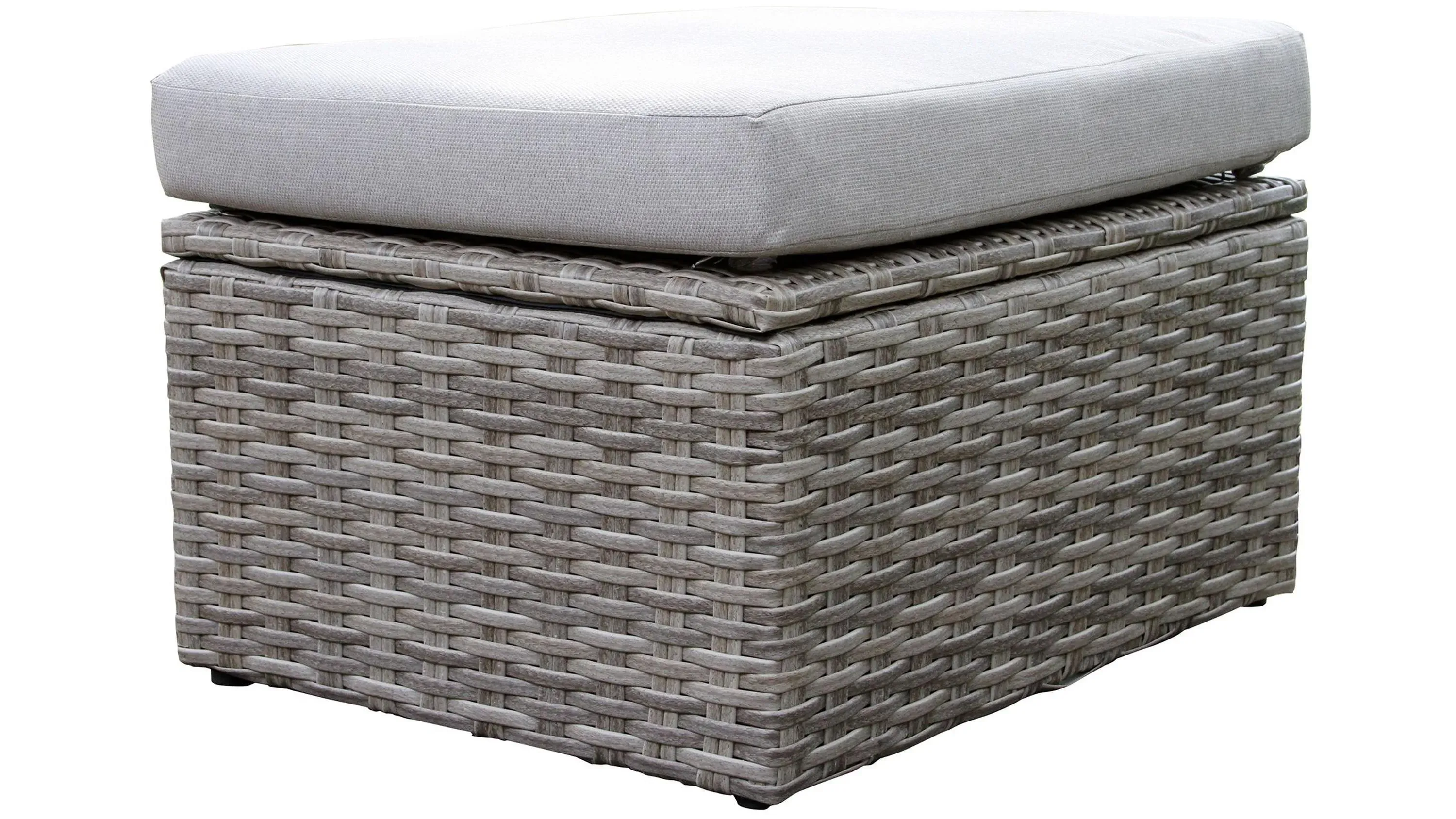 Grey wicker footstool sale