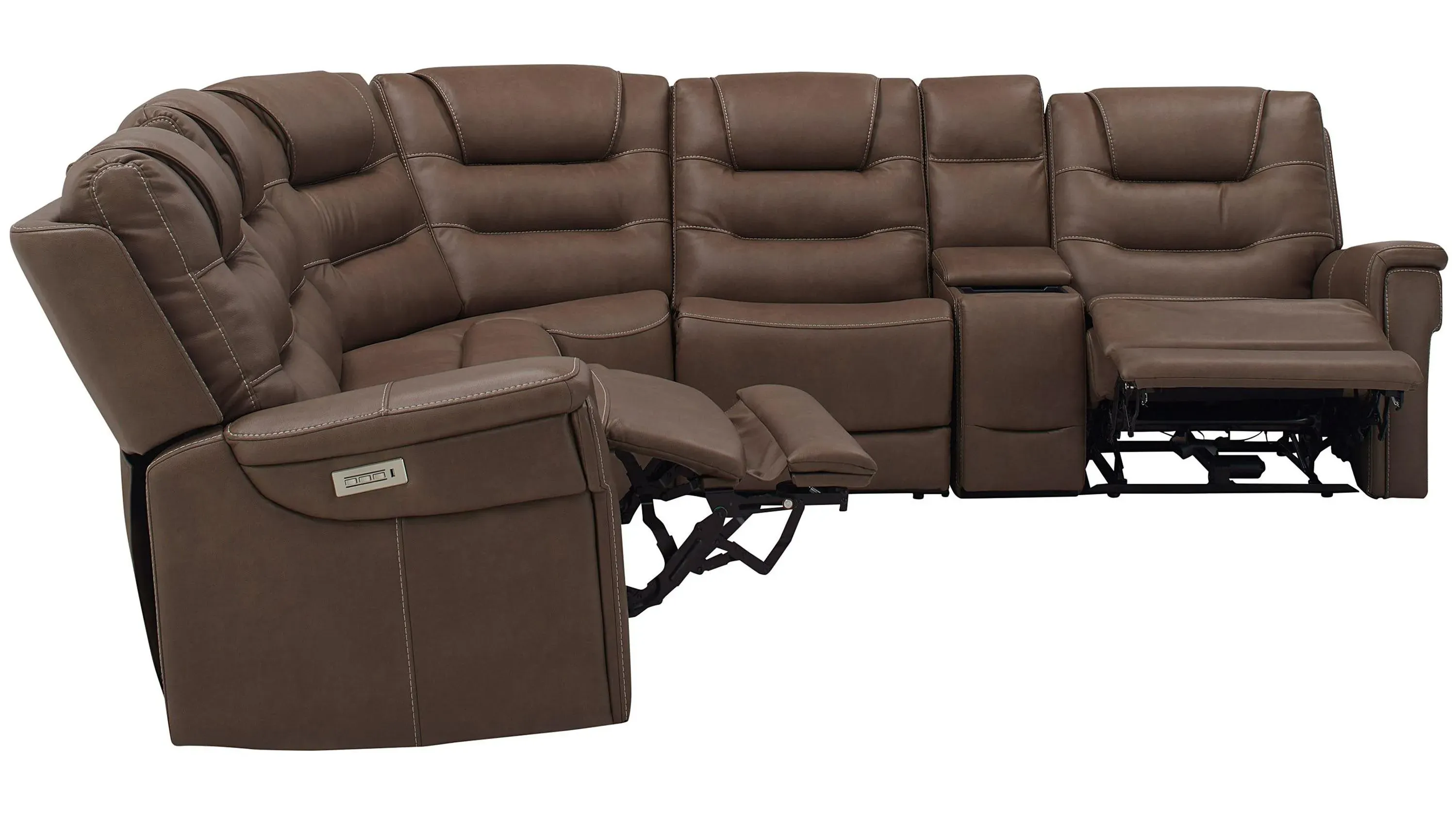 Danbury 6-pc. Power Sectional w/ Power Headrest and Lumbar Support