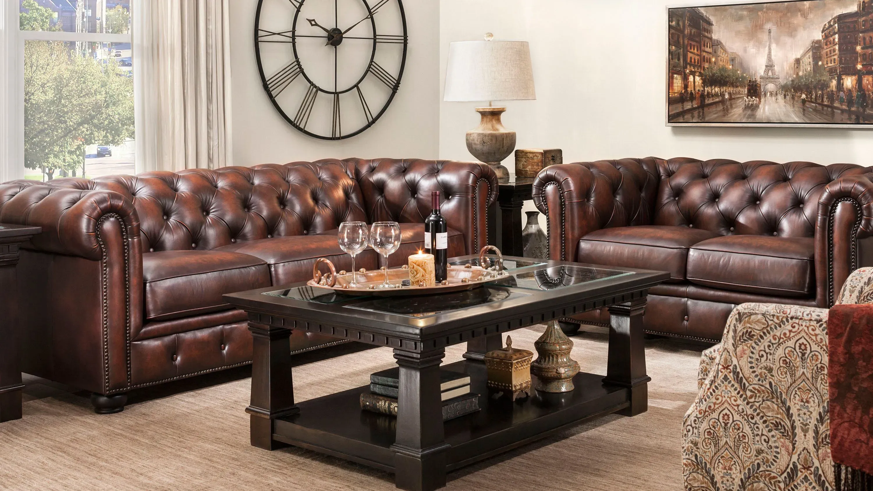 Hutchinson Leather Loveseat | Raymour & Flanigan