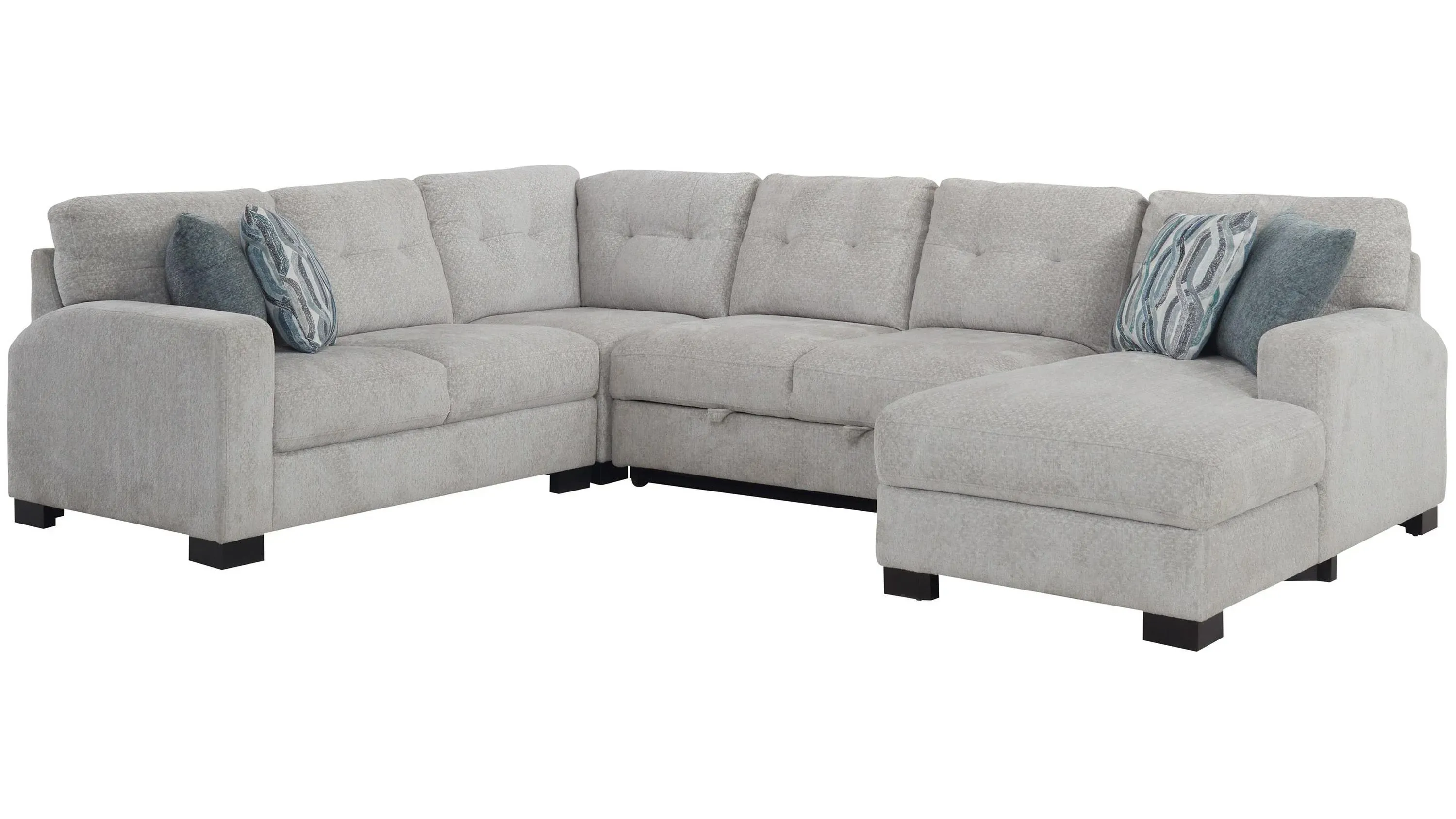 Pierce 4-pc. Sectional w/ Pop Up Sleeper | Raymour & Flanigan