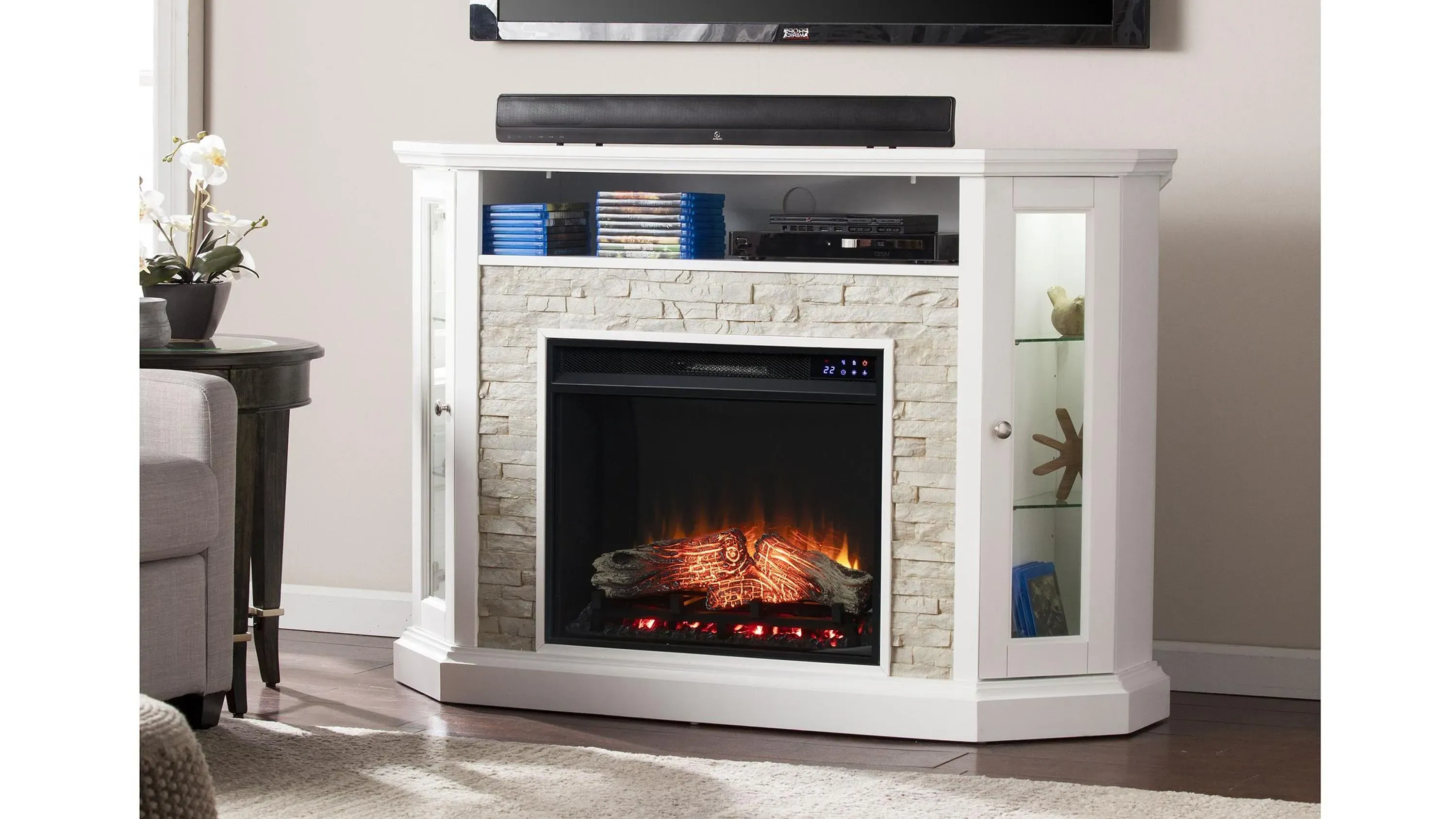 Redding Touch Screen Media Fireplace | Raymour & Flanigan