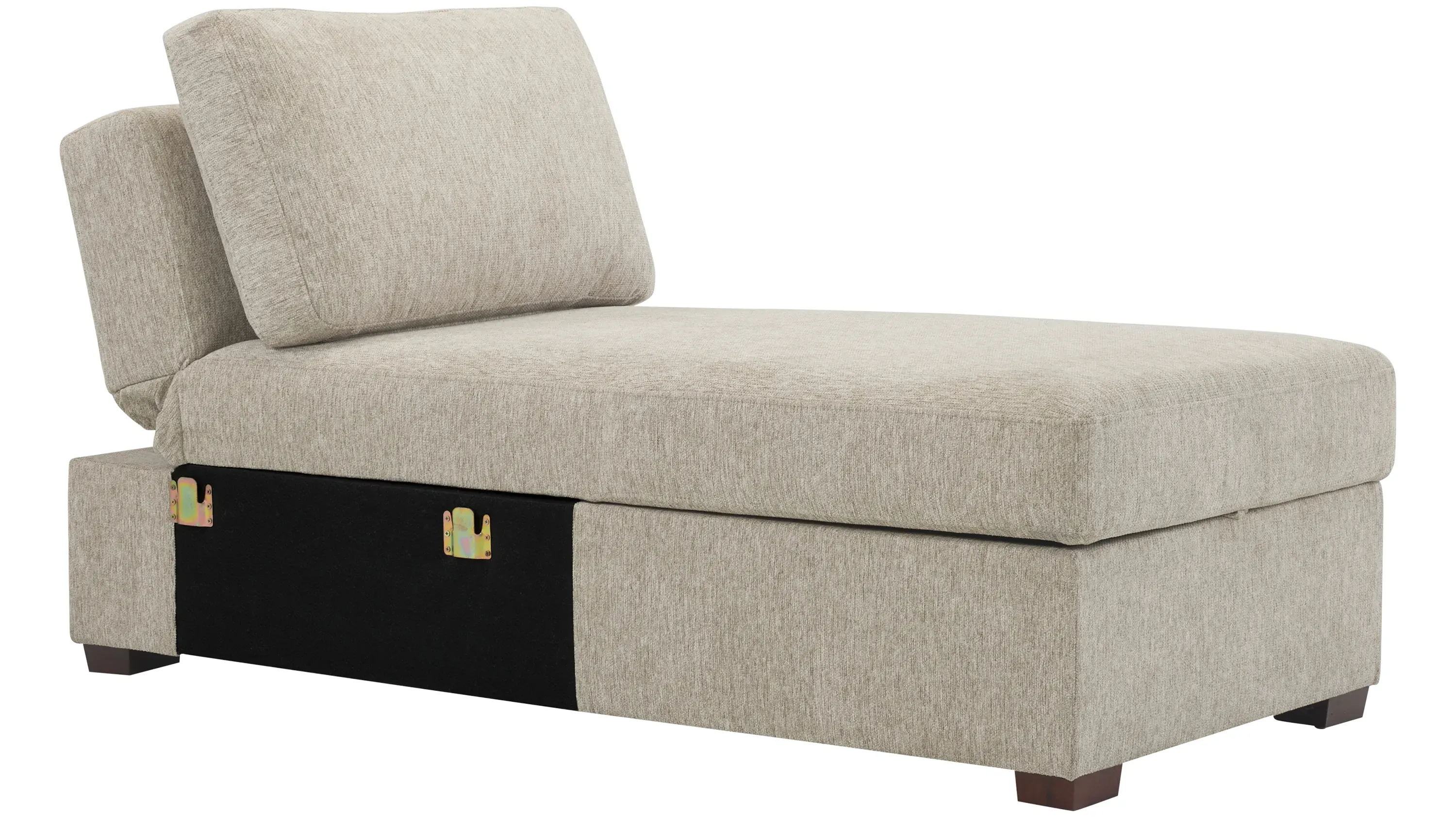Juniper Armless Klik Klak Chaise w/ Storage | Raymour & Flanigan