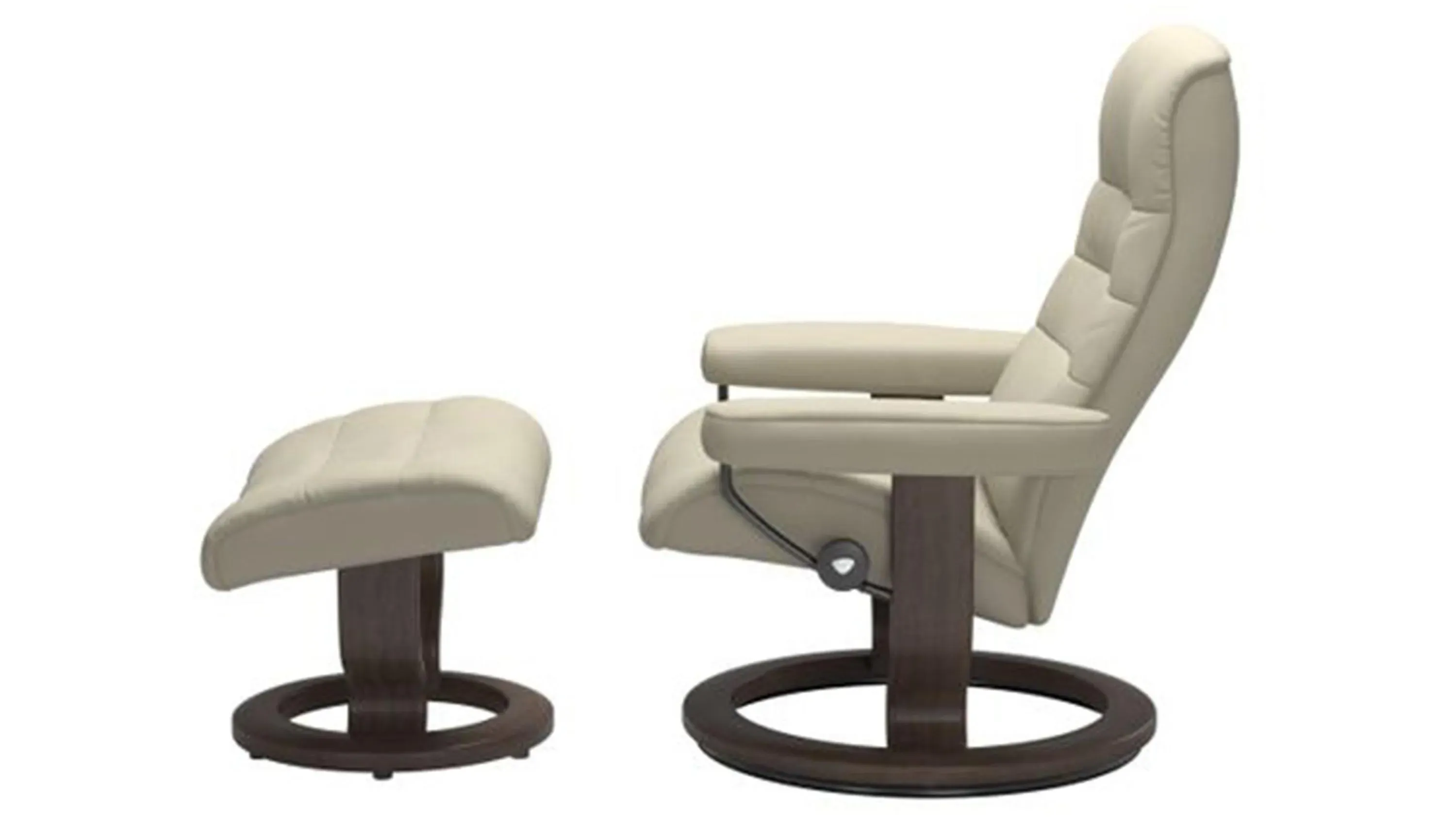 Stressless Opal Medium Classic Reclining Chair and Ottoman