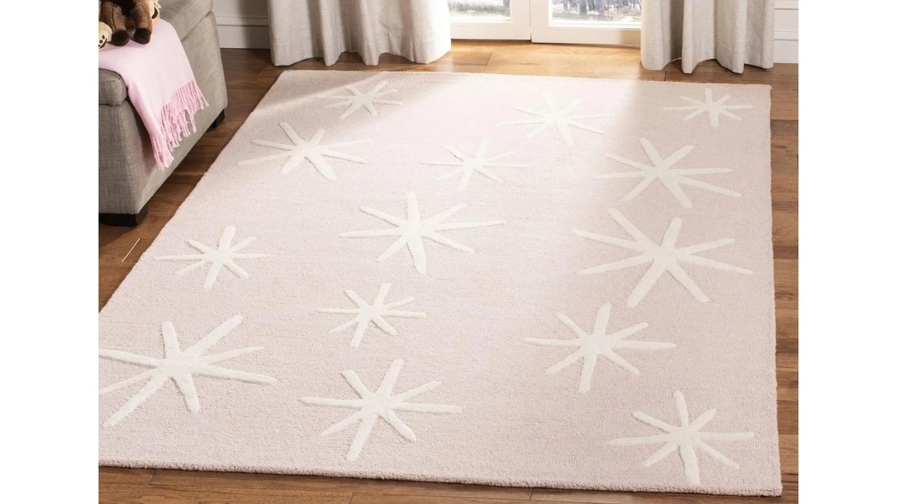 Safavieh Kids Starburst Area Rug or Runner, Pink/Ivory, image size:3000x1688