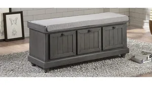 Hakea Upholstered Storage Bench Distressed Dark Gray Product_Image_Carousel