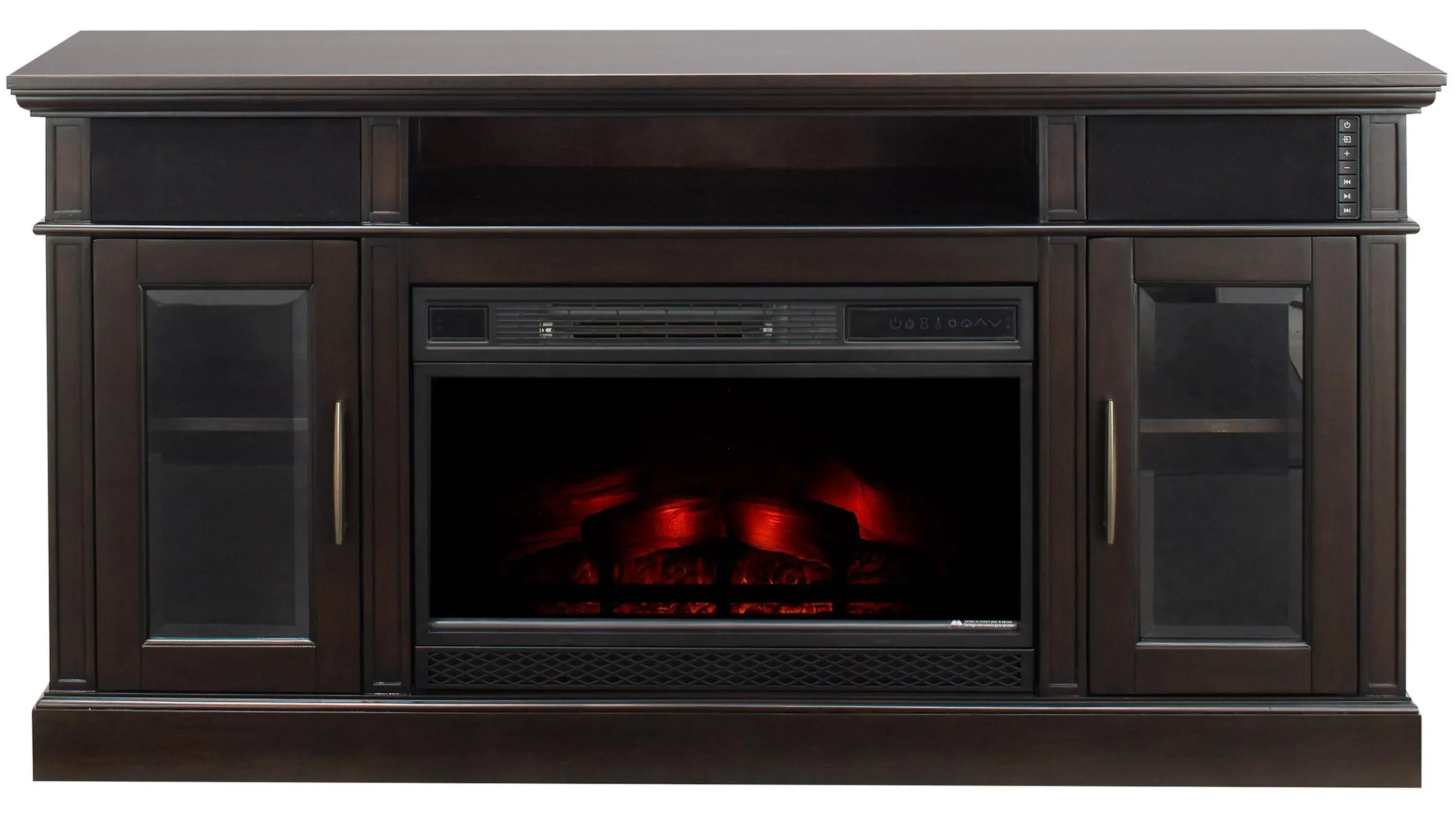 Stowe Mountain Media Mantel with Firebox | Raymour & Flanigan