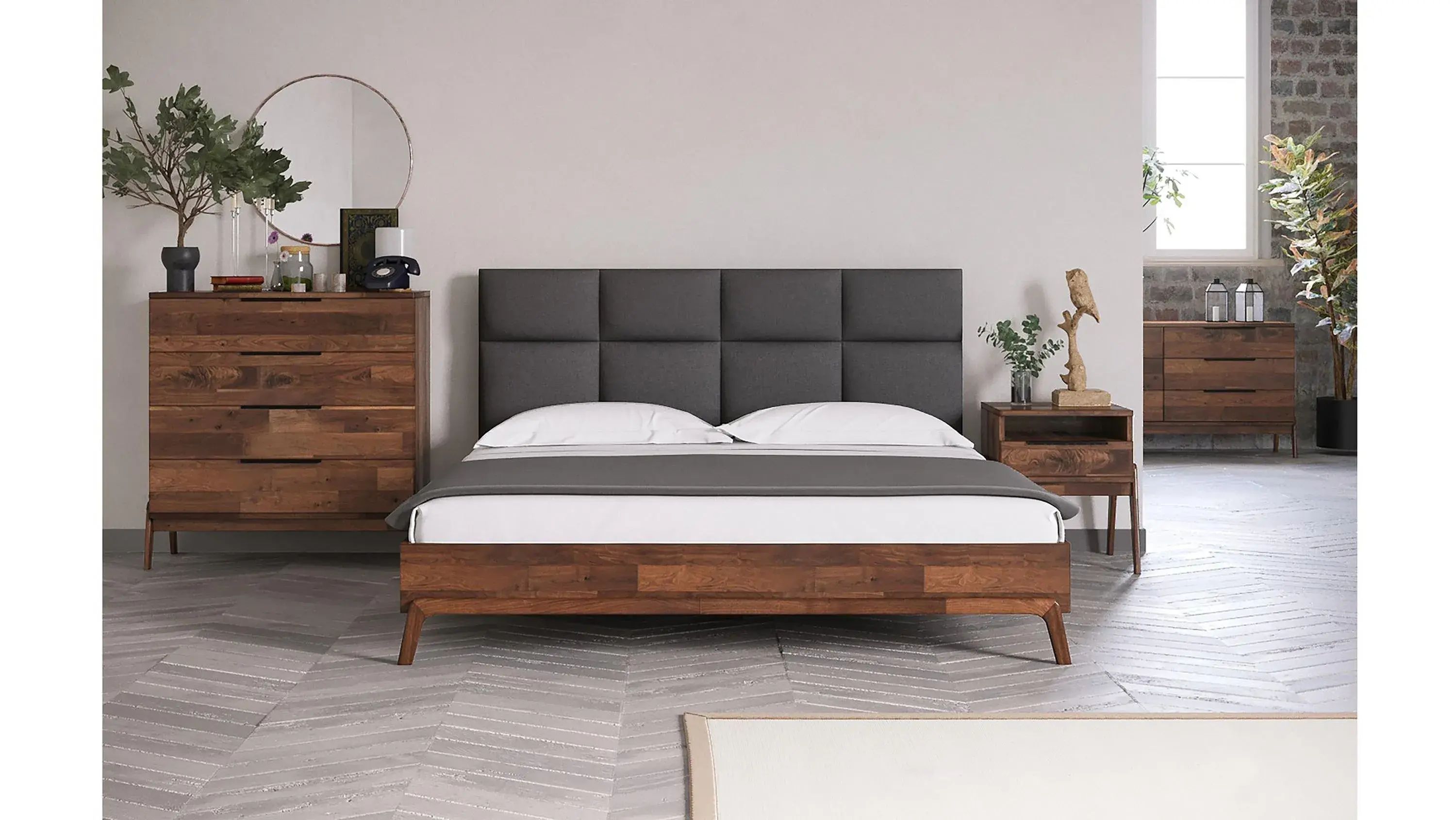 LH Imports Remix Upholstered Bed - Thumbnail 4