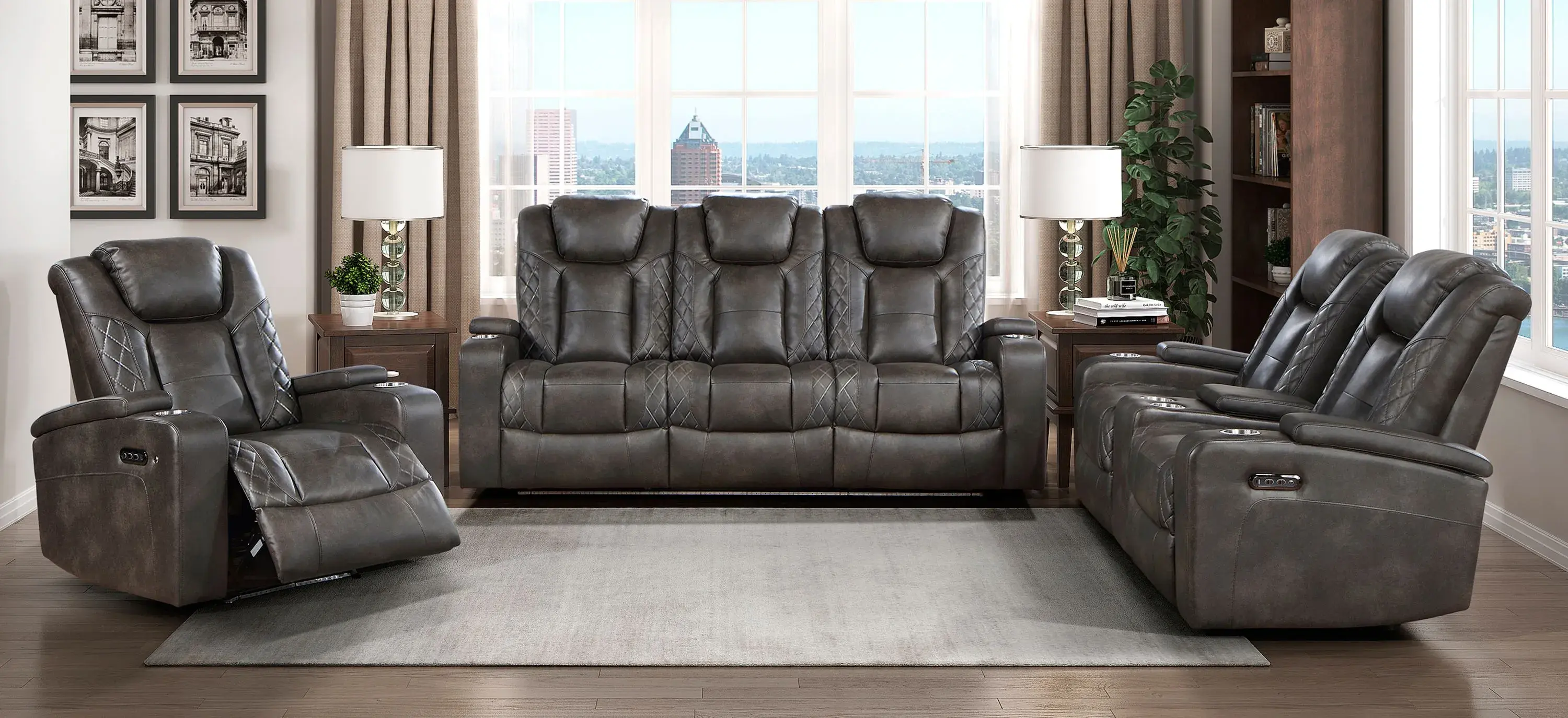 Power double recliner hotsell