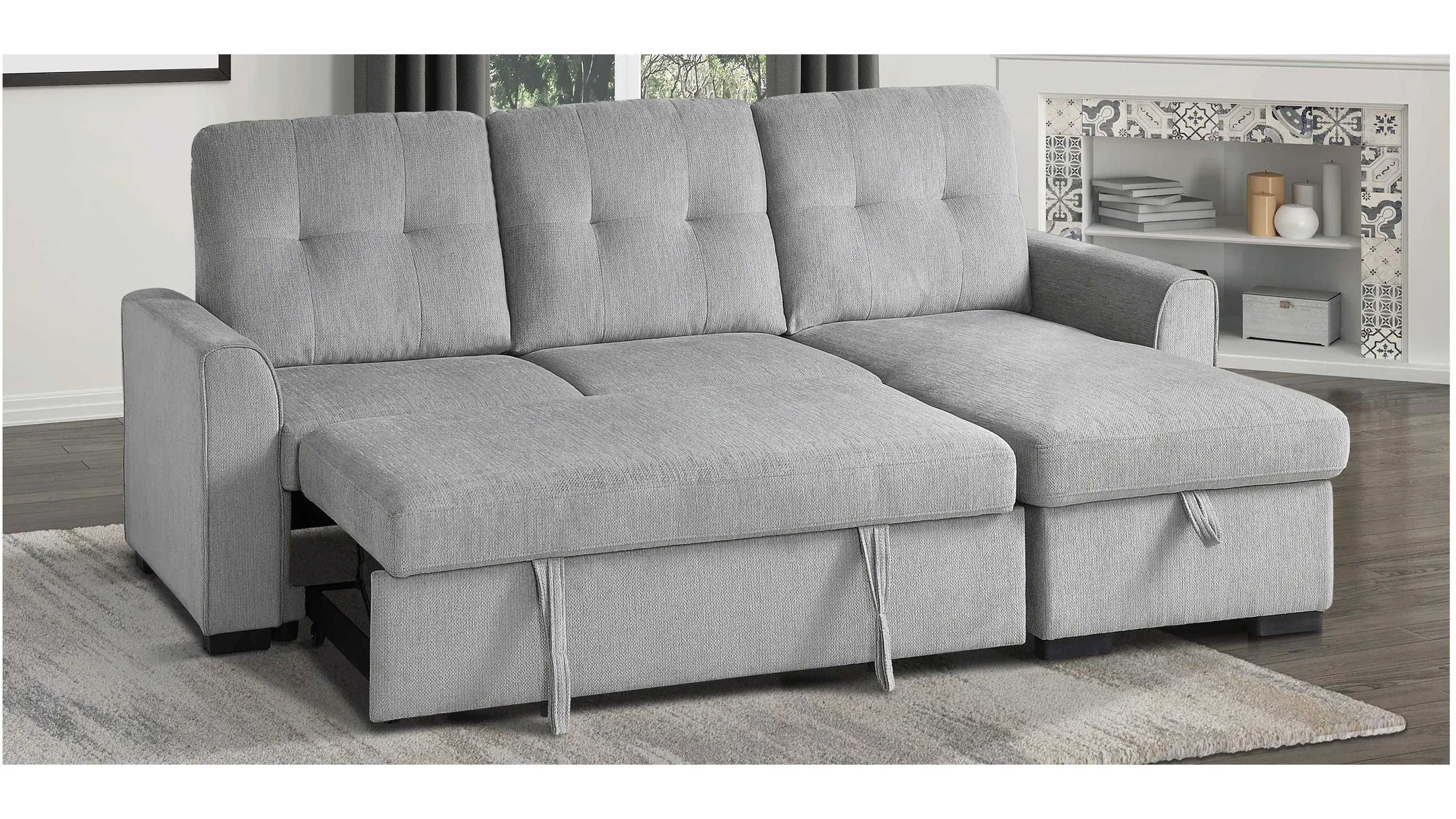 Ember 2-pc. Reversible Sectional w/ Sleeper
