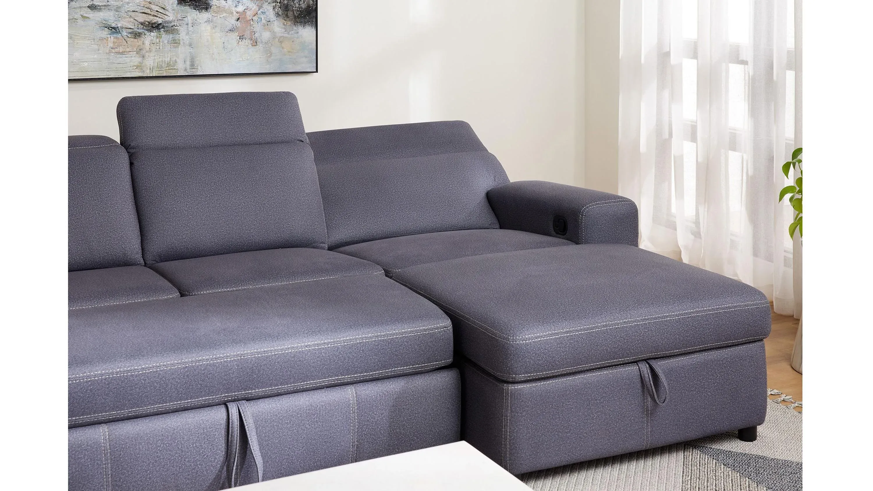 Aspen 2-pc. Right Arm Facing Sofa Chaise w/ Pop-Up Sleeper and