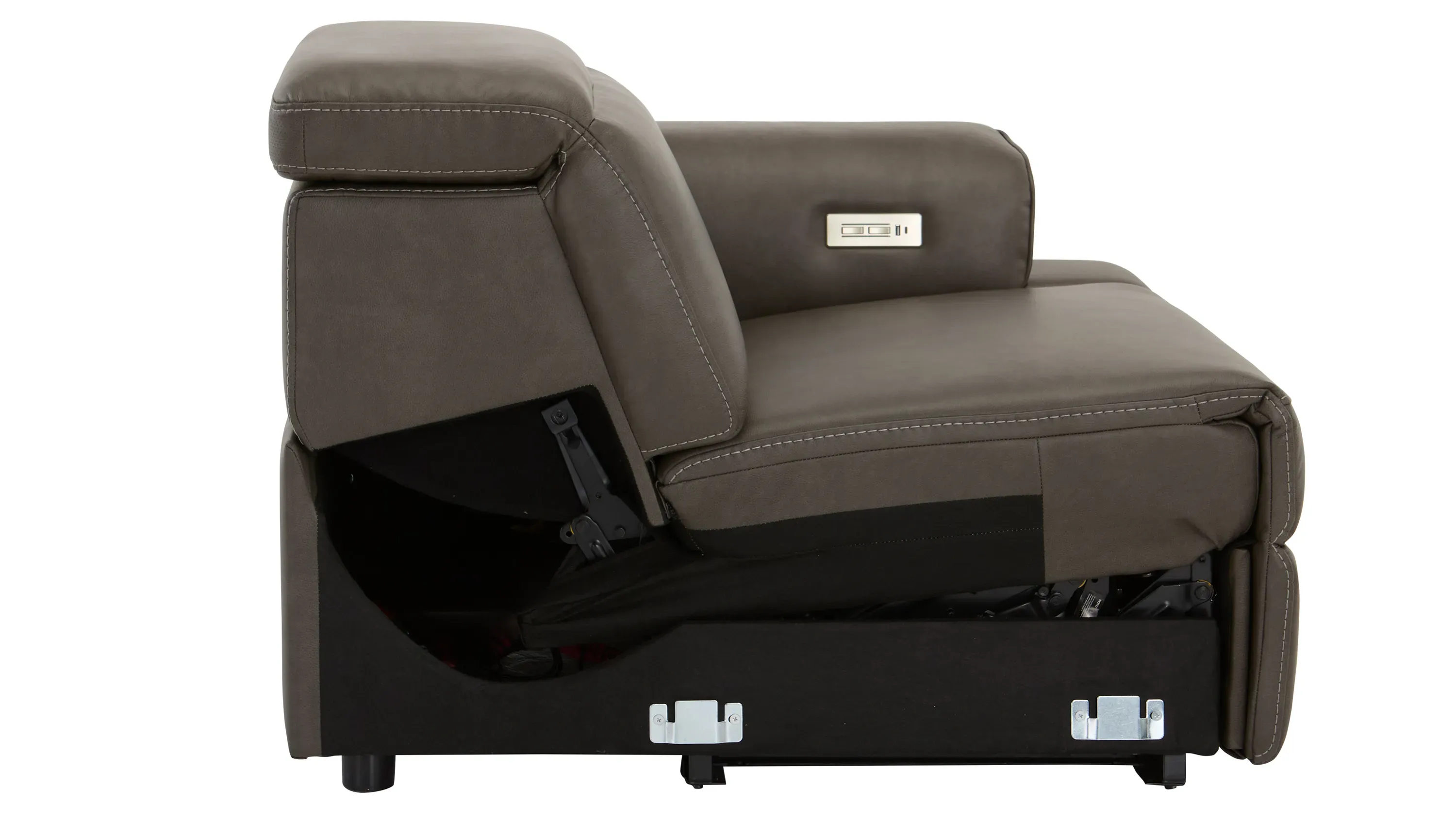 Orion Right Arm Facing Dual Power Recliner w/ Speaker Headrest