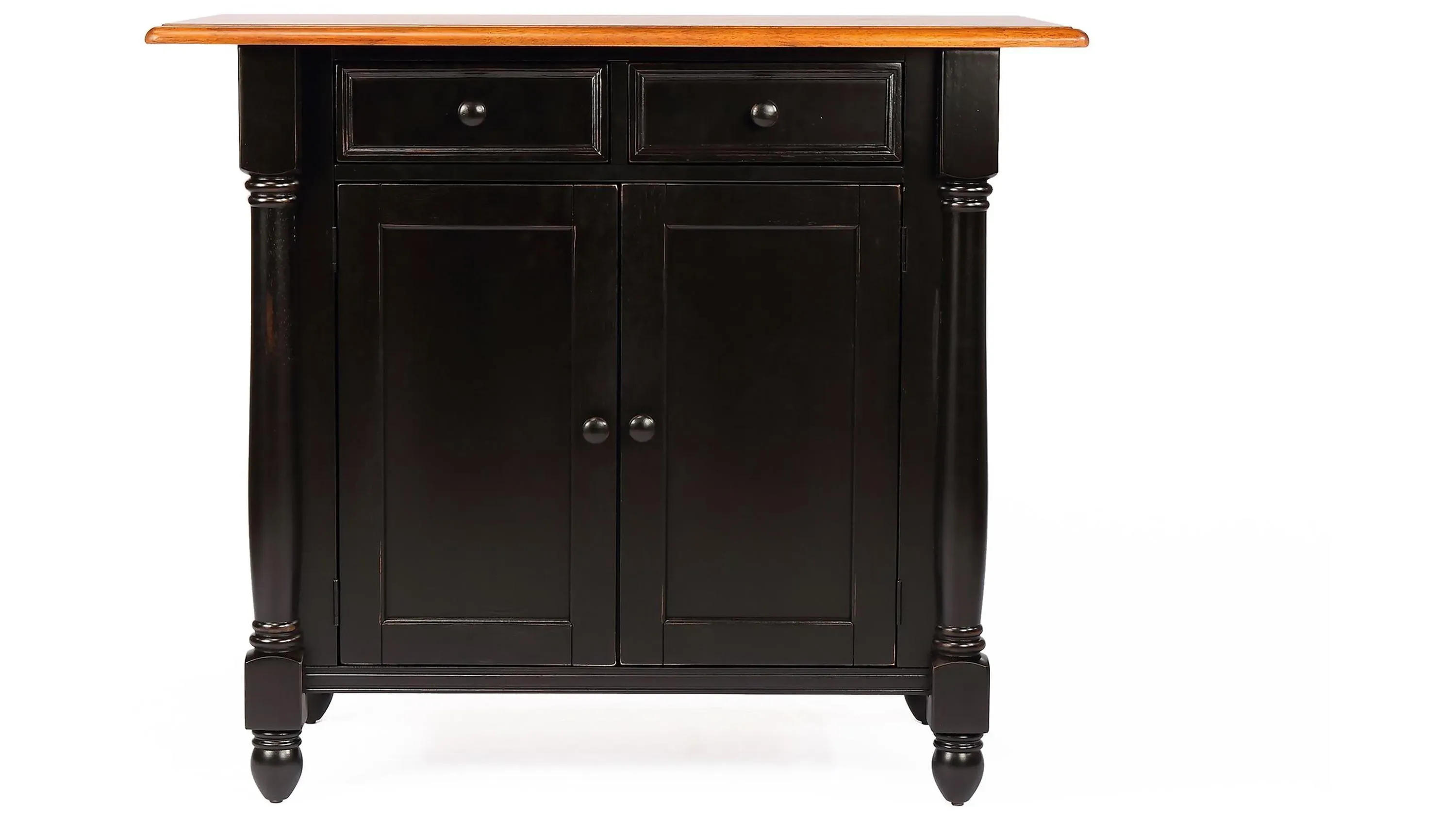 Black Cherry Selections Kitchen Island with Drop Leaf Top