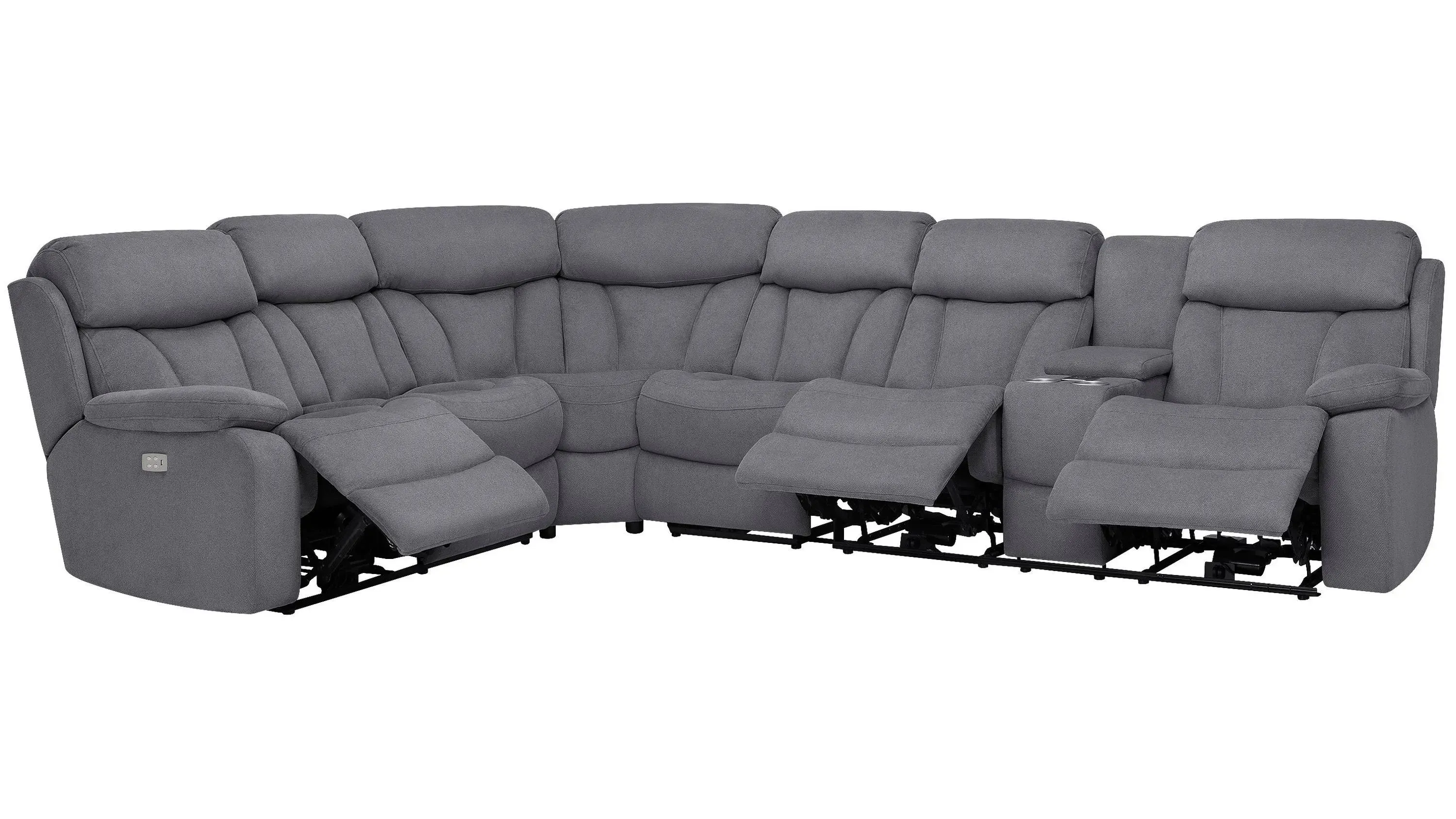 Connell 4-pc. Power-Reclining Sectional Sofa w/ Heat and Massage