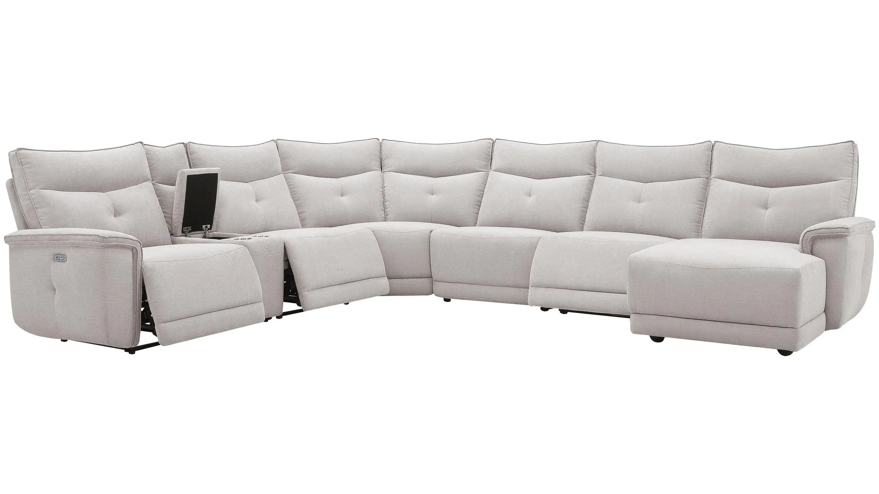 Graceland 7-pc. Sectional Sofa w/Power Headrests