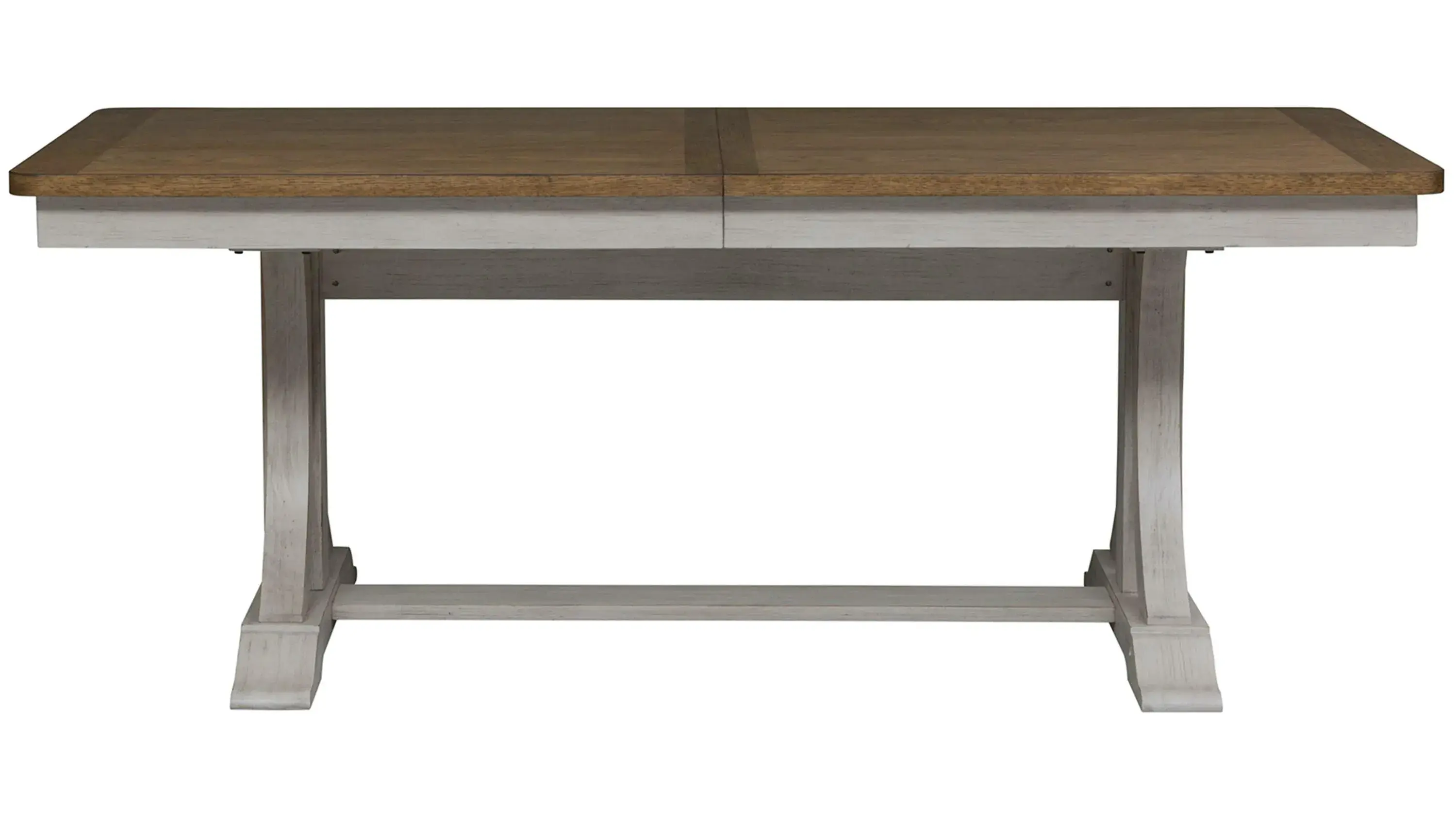 Farmhouse Reimagined Trestle Dining Table w/ Leaf - Thumbnail 3
