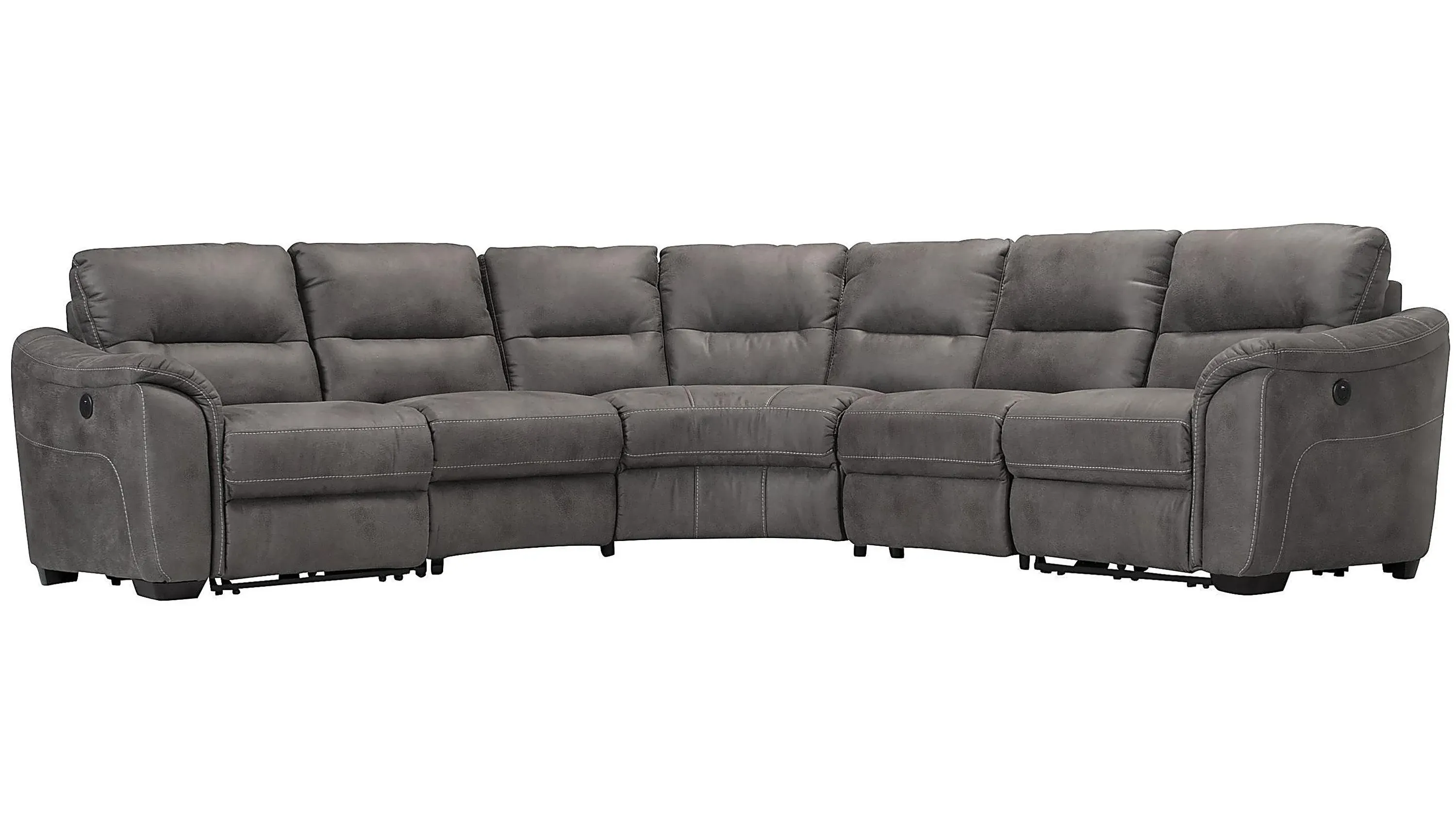 Rockland Microfiber 5-pc. Power Sectional | Raymour & Flanigan