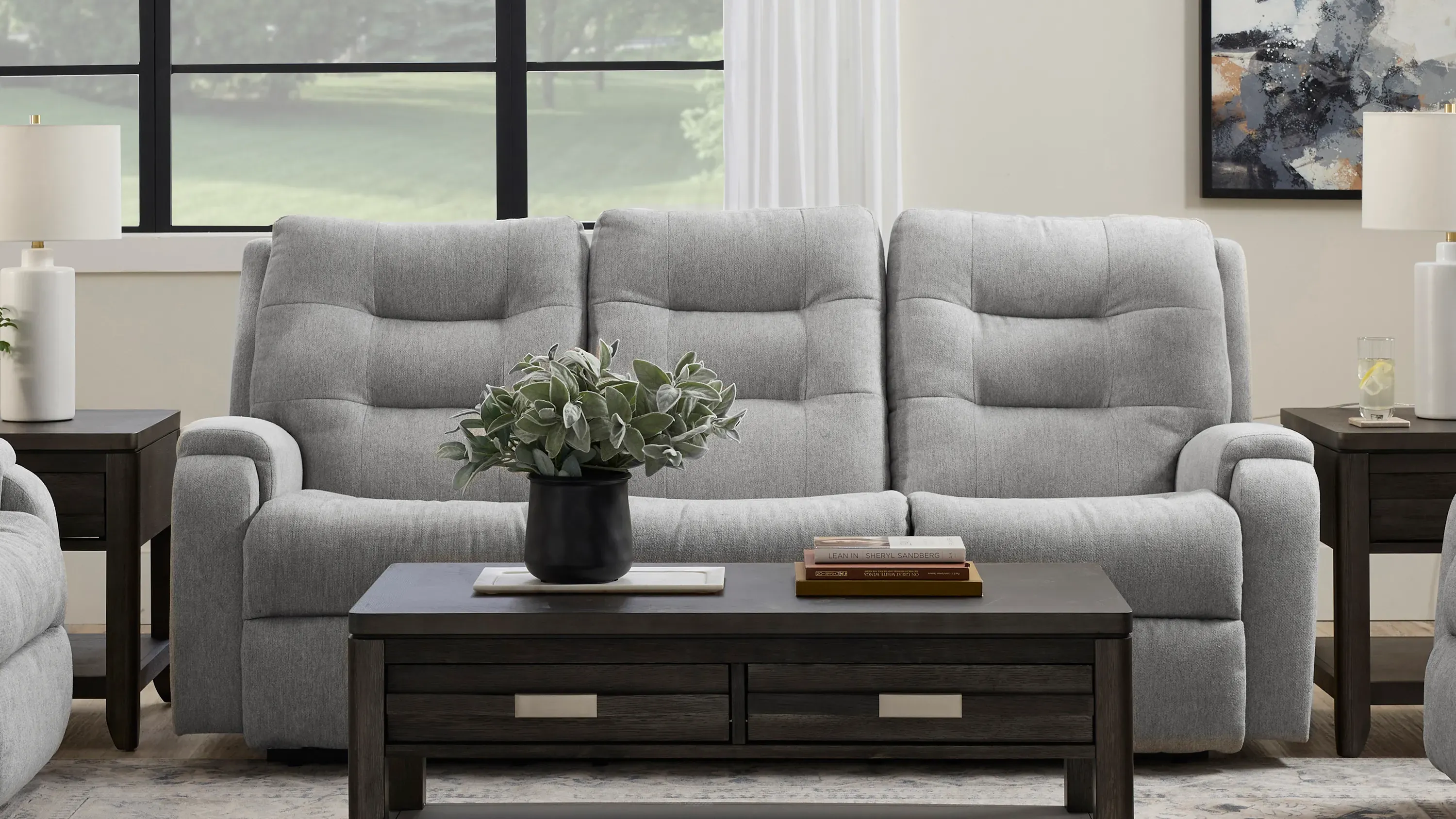Halenbeck Power Reclining Sofa w/ Headrest | Raymour & Flanigan