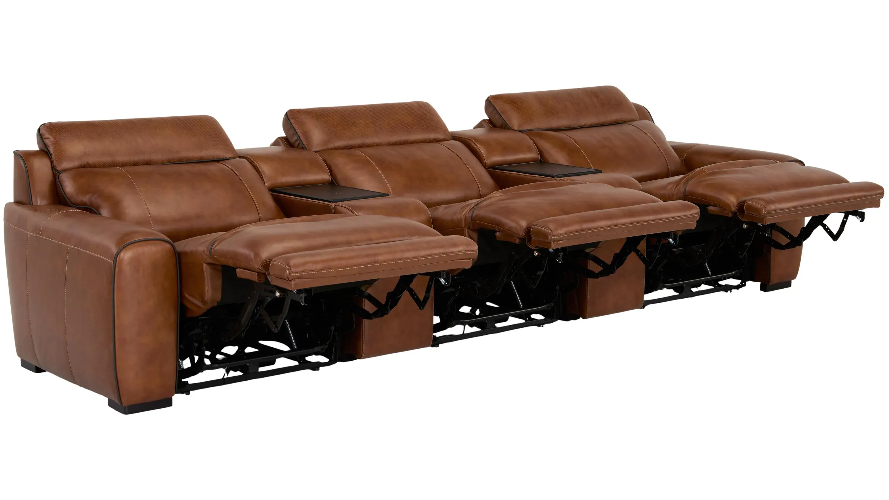 Titan 5-pc. Triple Power Leather Sectional w/ Immersive