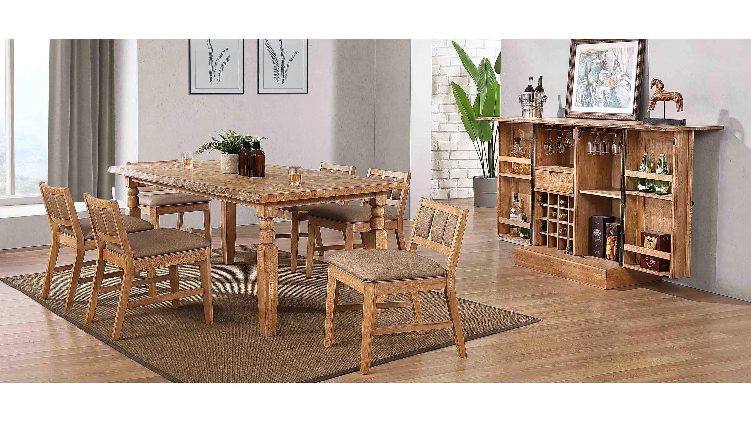 Logans Edge Leg Dining Table - Thumbnail 2