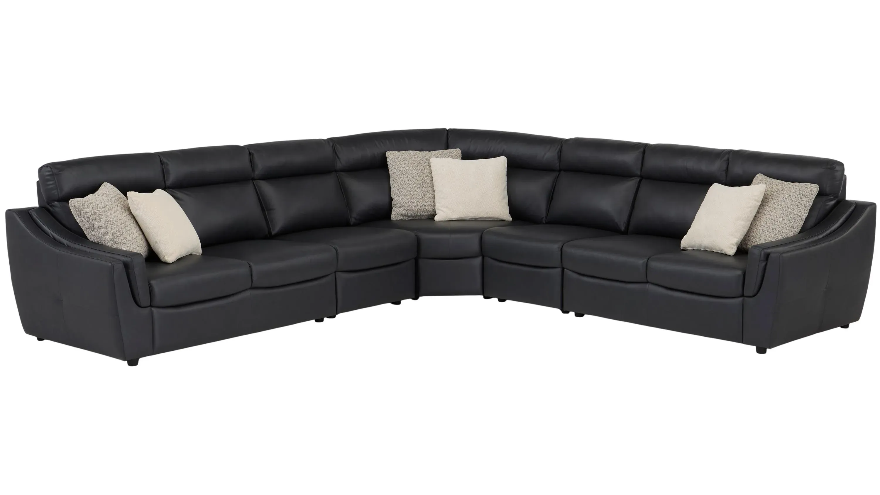 Warner 5-pc Leather Sectional | Raymour & Flanigan