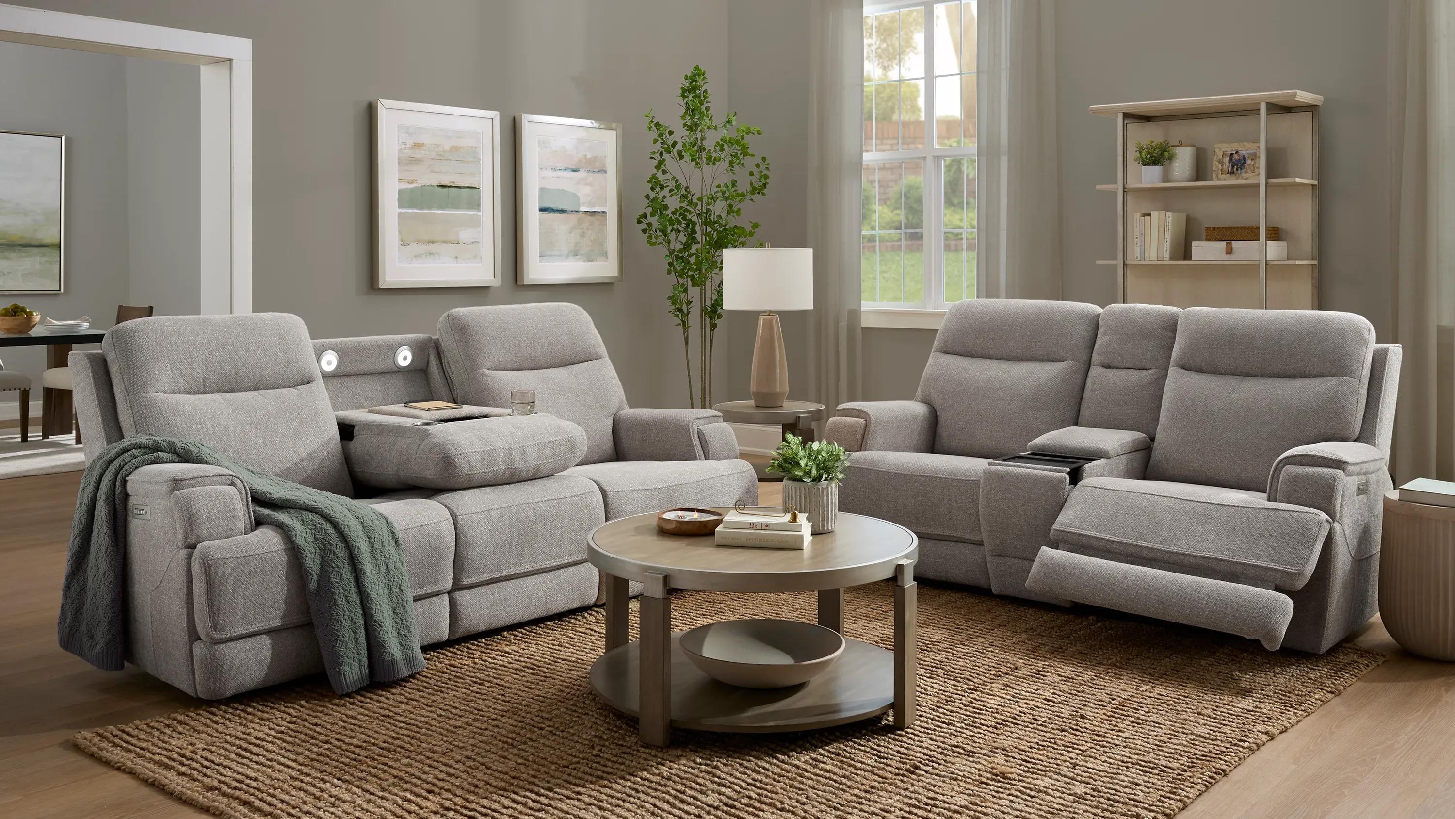 Locklan Zero Gravity Triple Power Living Room Set | Raymour & Flanigan
