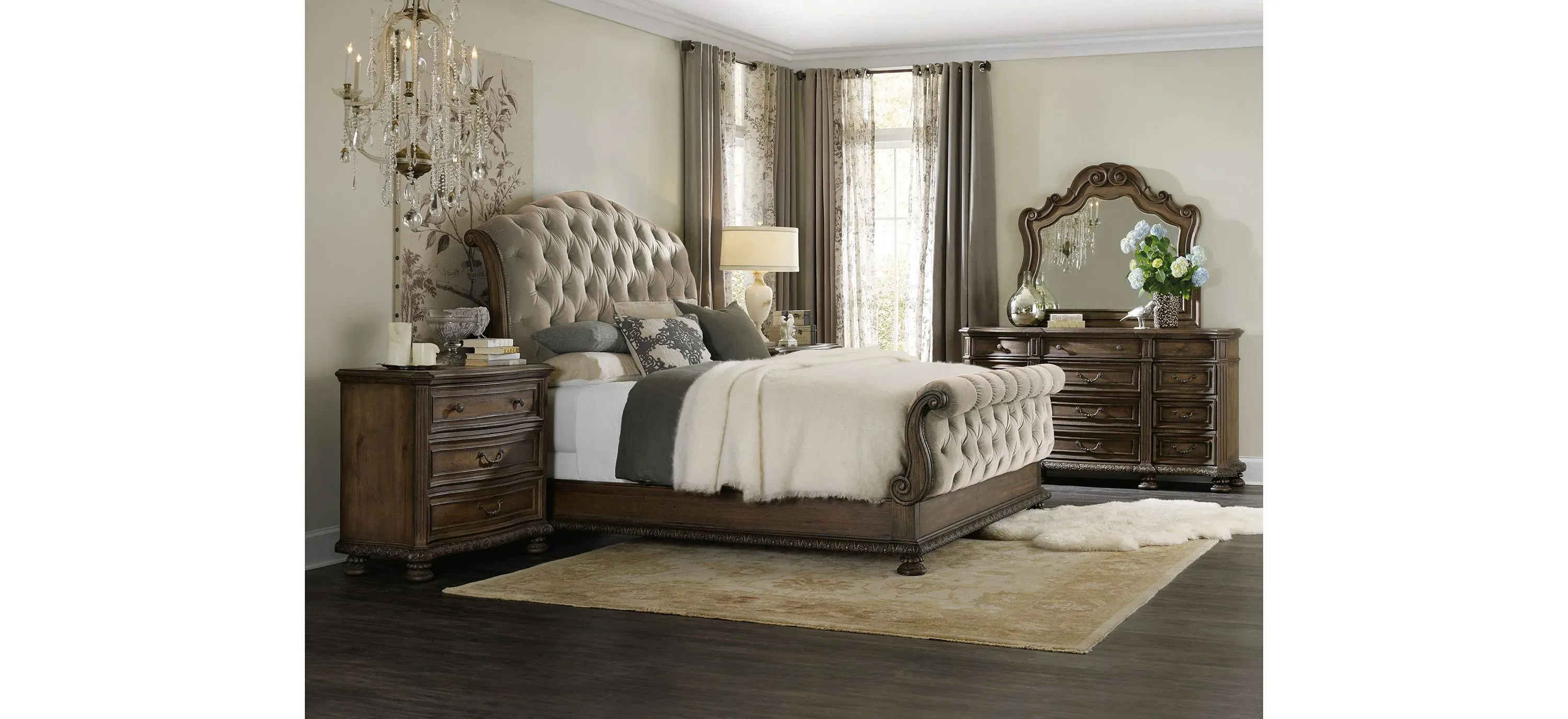 Rhapsody 4-pc. Queen Tufted Bedroom Set | Raymour & Flanigan