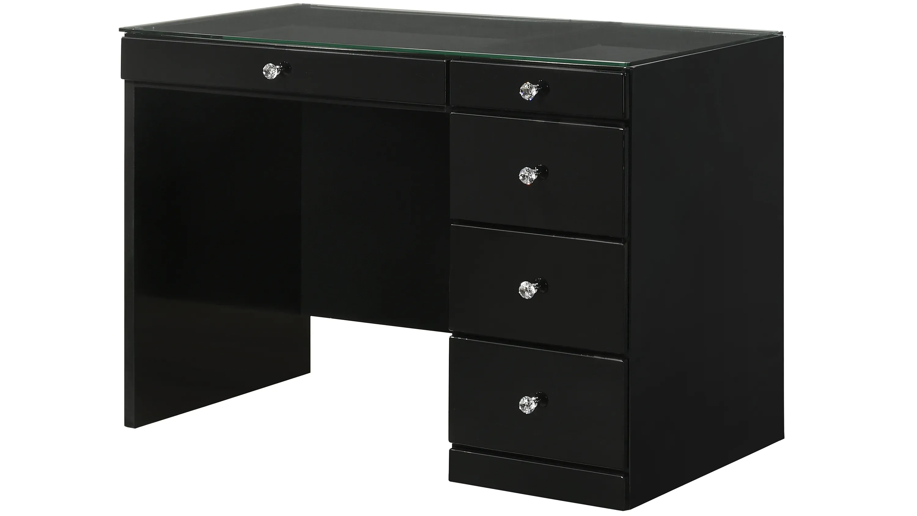 Morgan Black Wood Vanity Desk Ornate Furniture