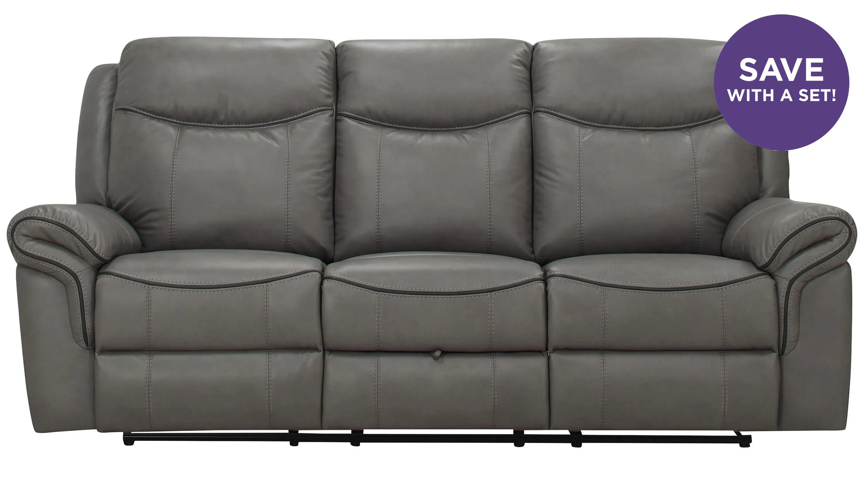 Ross Reclining Sofa w/ Drop Down Table | Raymour & Flanigan
