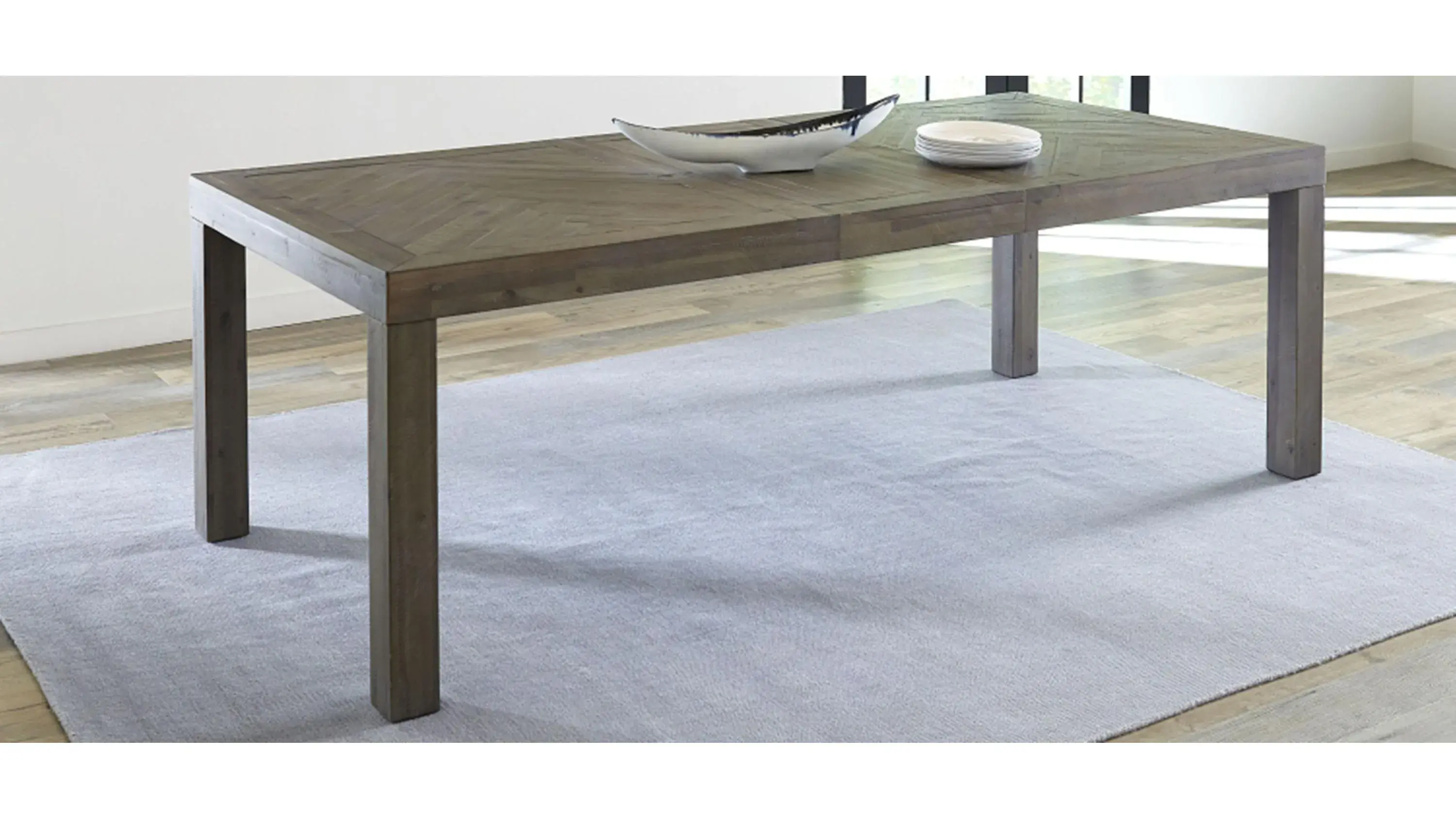 Herringbone Dining Table w/ Leaf - Thumbnail 4