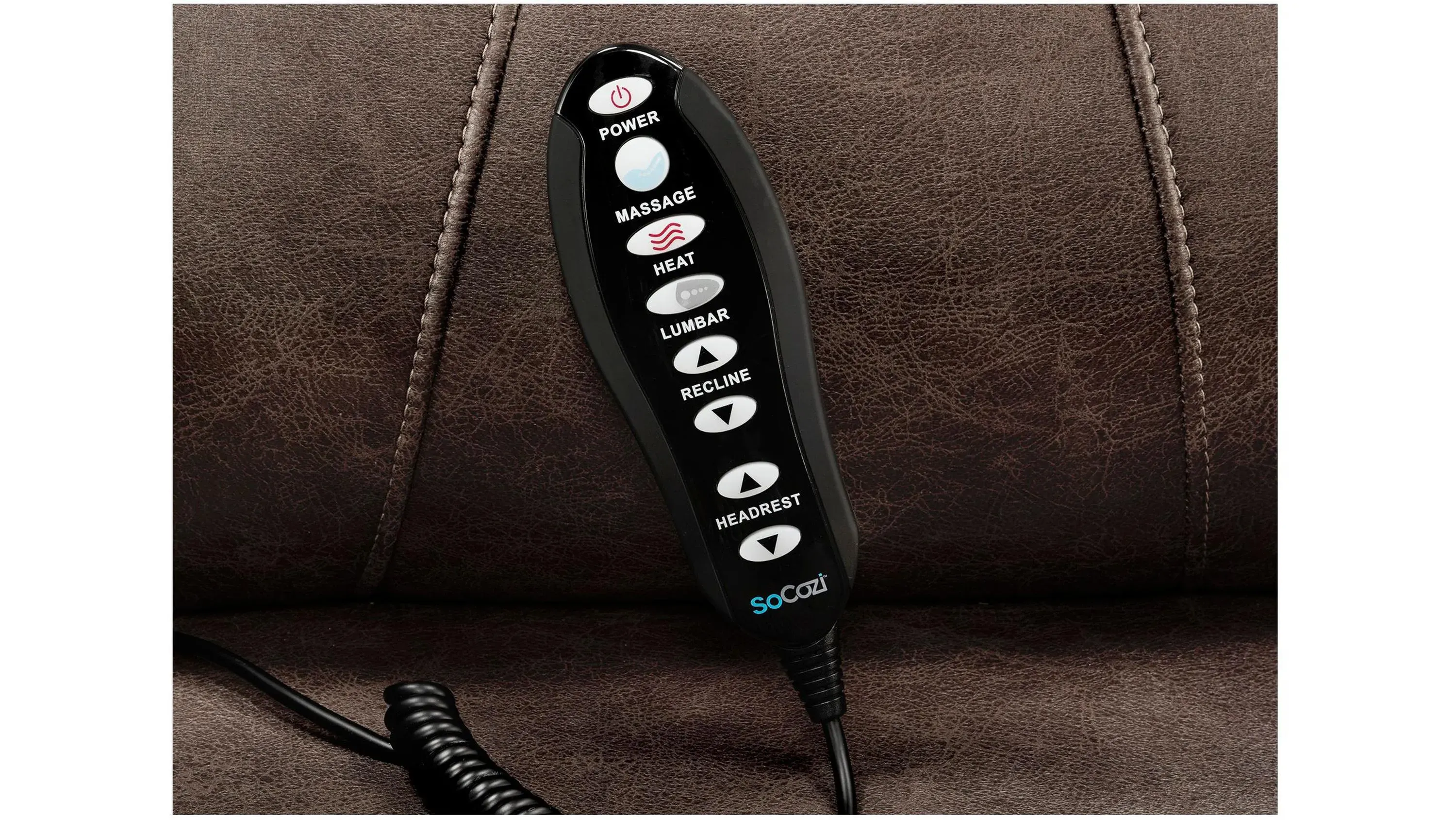 プレーヤー leon Leon Microfiber Power Recliner w/ Power Headrest, Lumbar