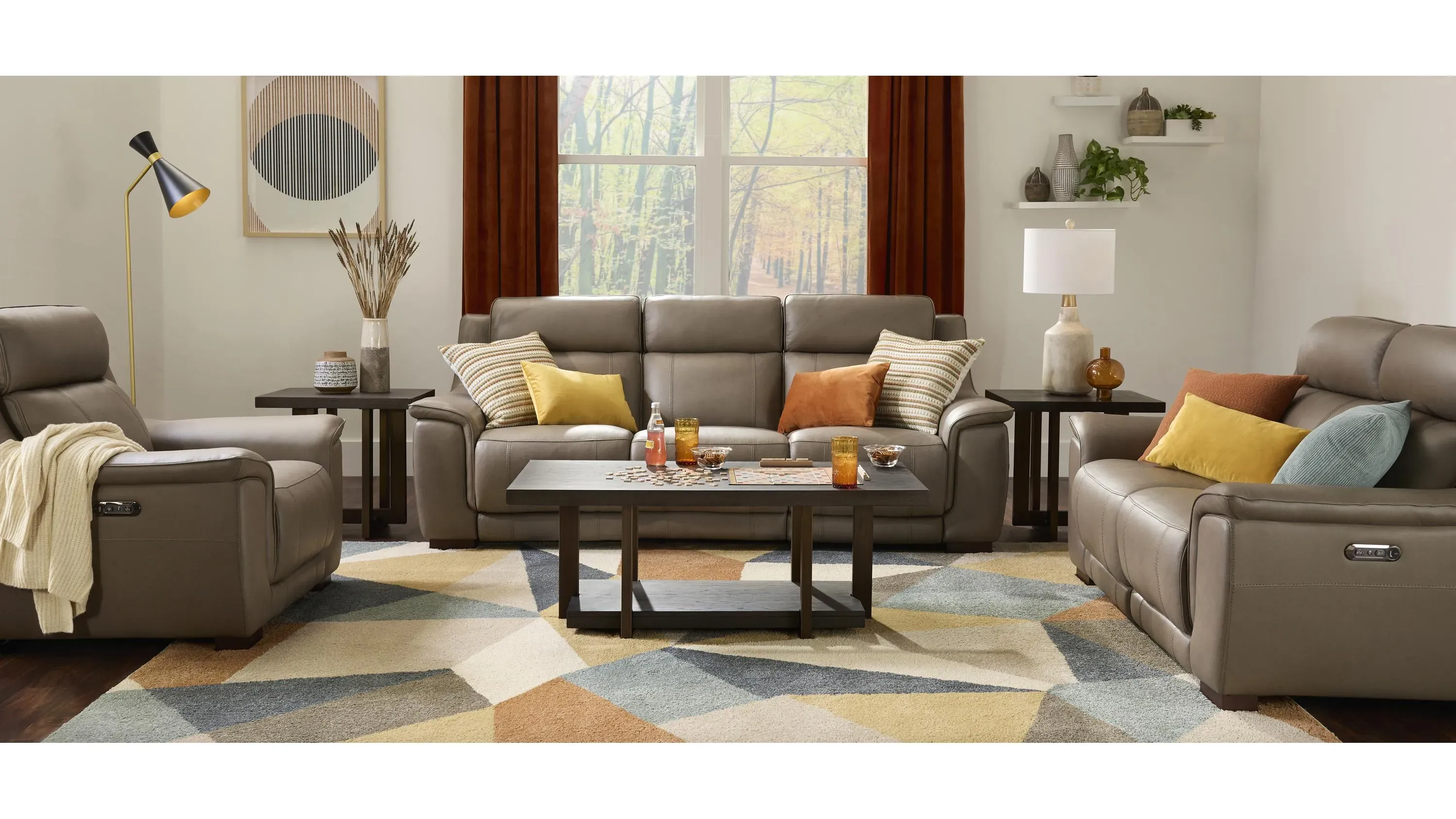 Griffith Power Loveseat w/ Power Headrest | Raymour & Flanigan