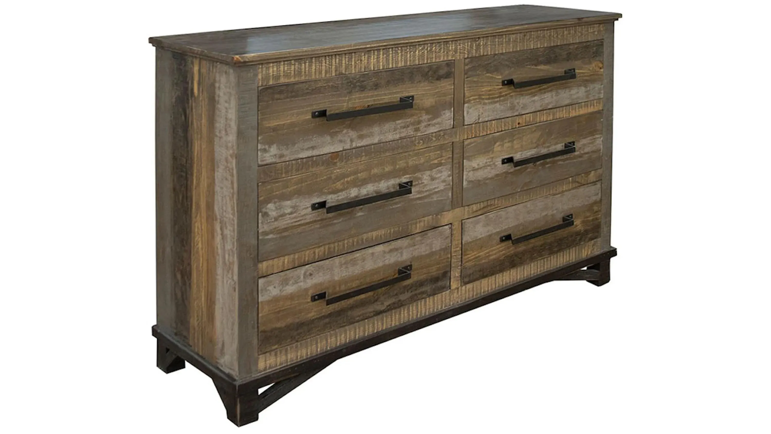 brown wood dresser 6 drawer Natural Wood Dresser main image 1