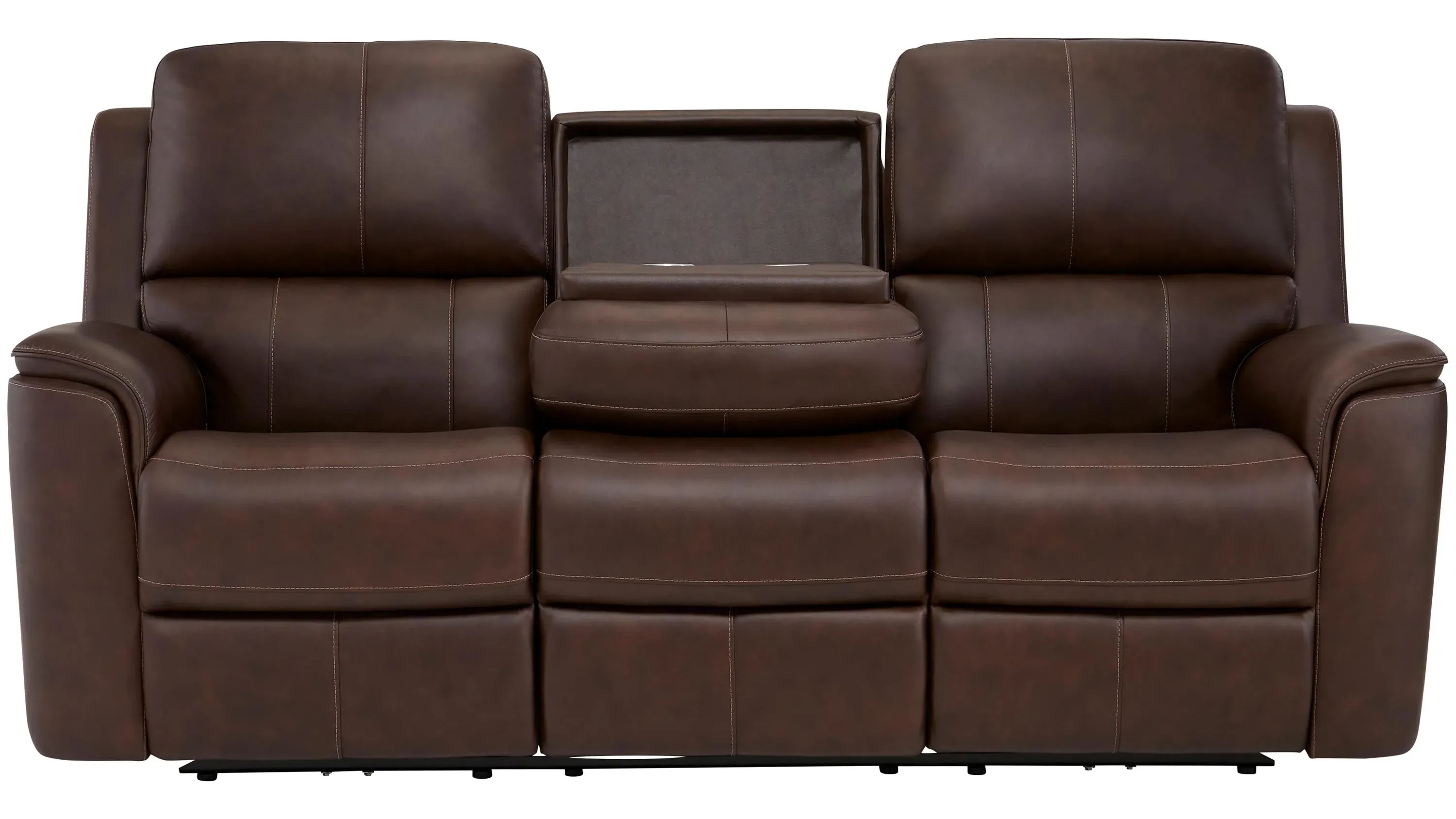 Henrick Triple Power Leather Living Room Set | Raymour & Flanigan