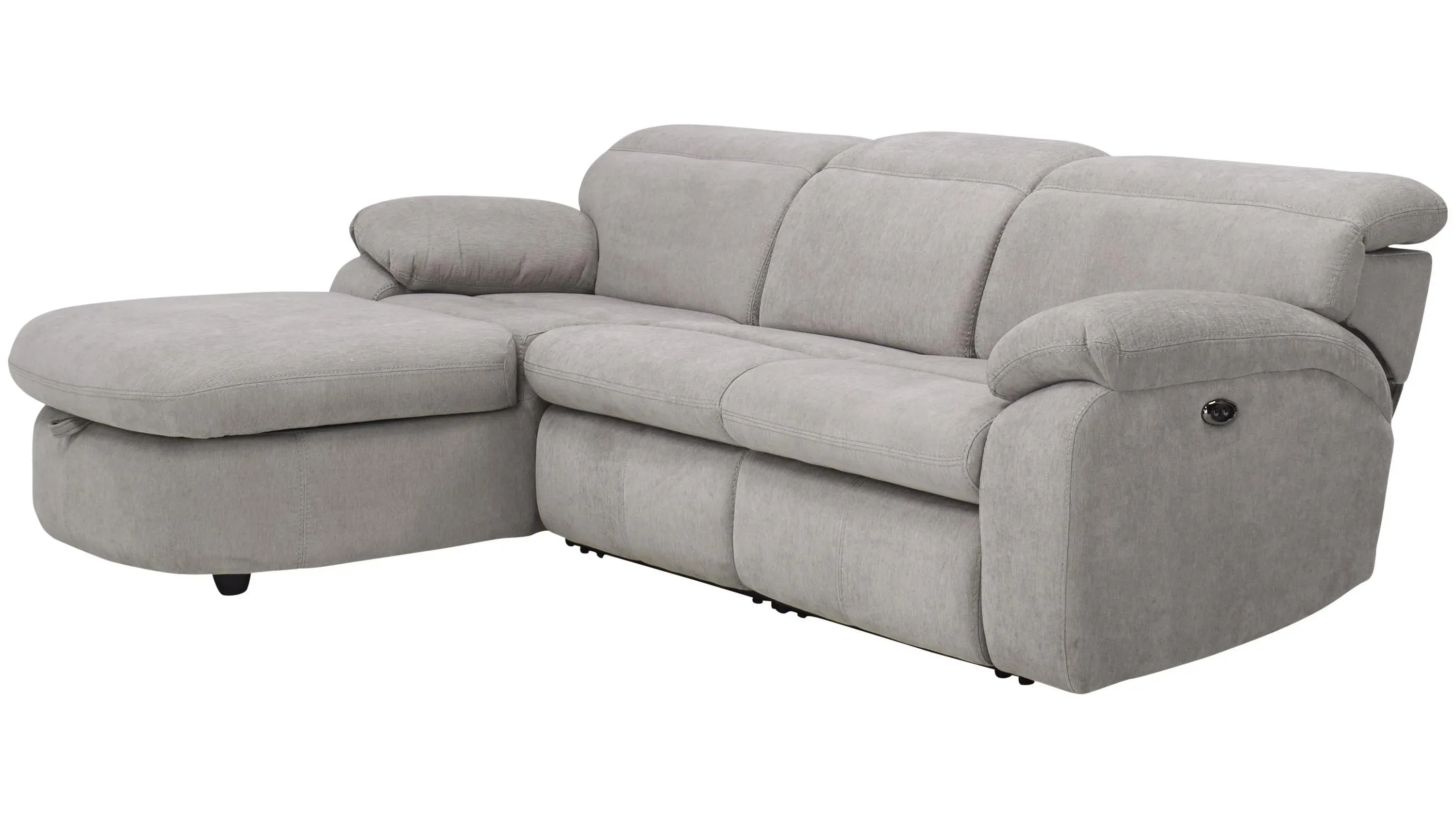 Enbright Microfiber 3-pc. Power-Reclining Sectional