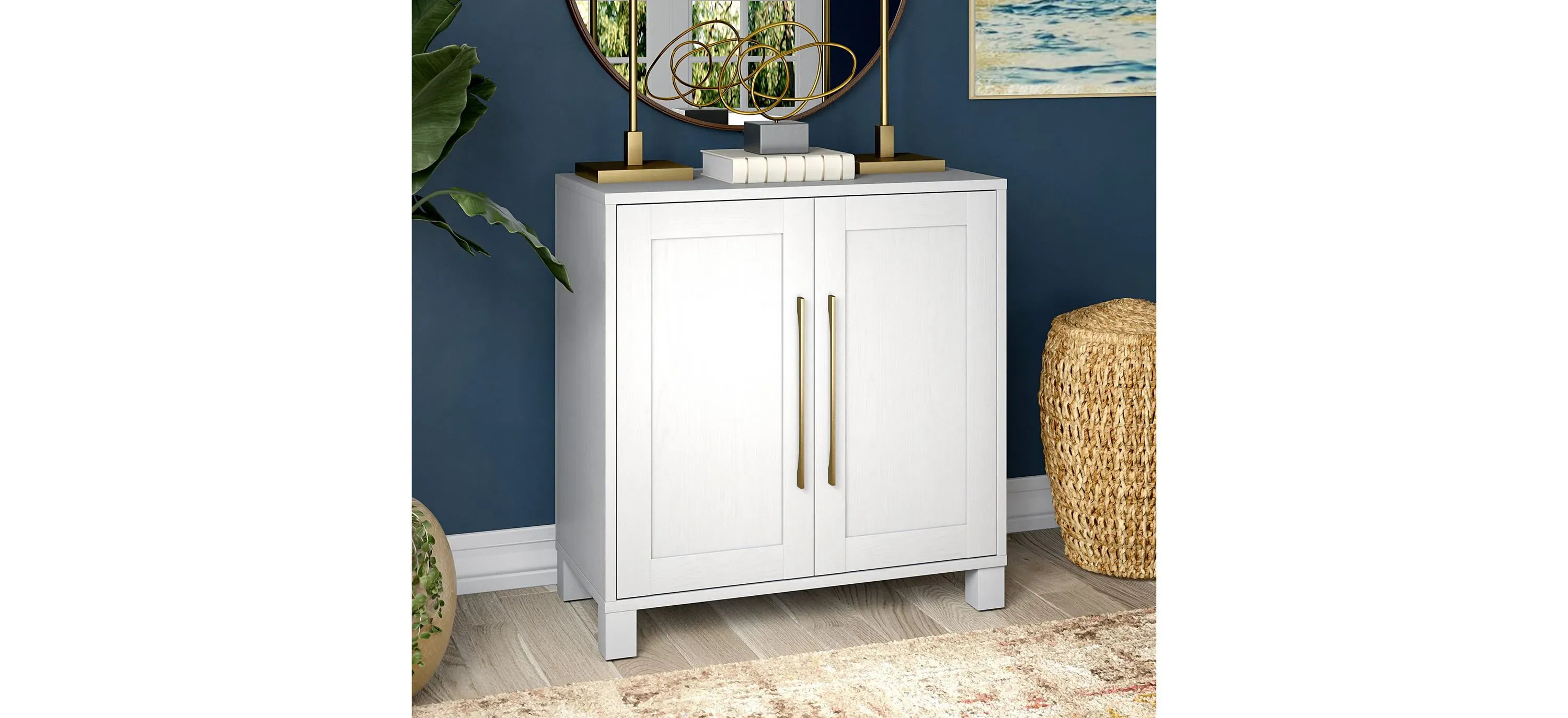 Chabot 28 Wide Rectangular Accent Cabinet White