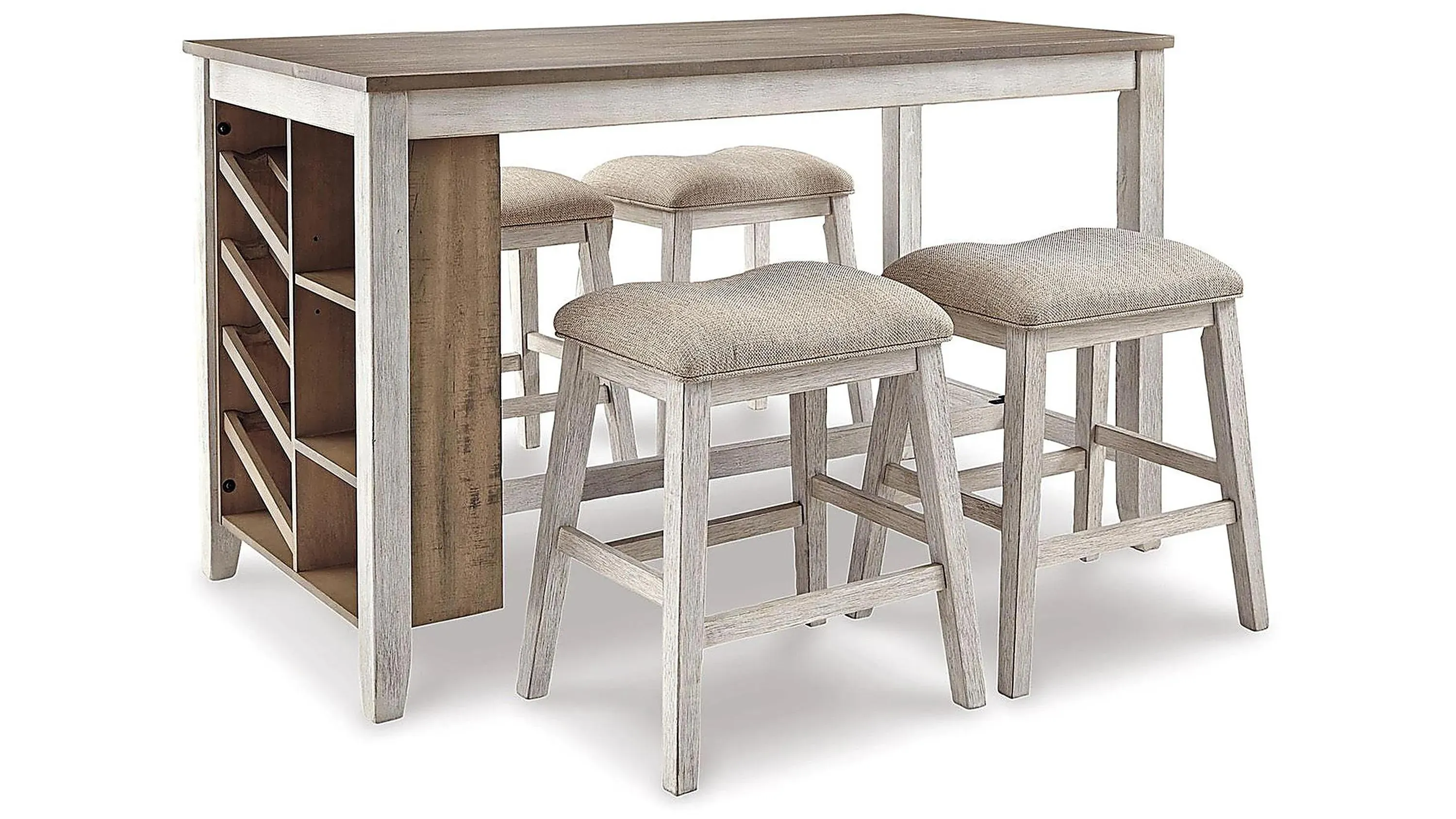 Jonette 5-pc. Dining Set w/Upholstered Stool | Raymour