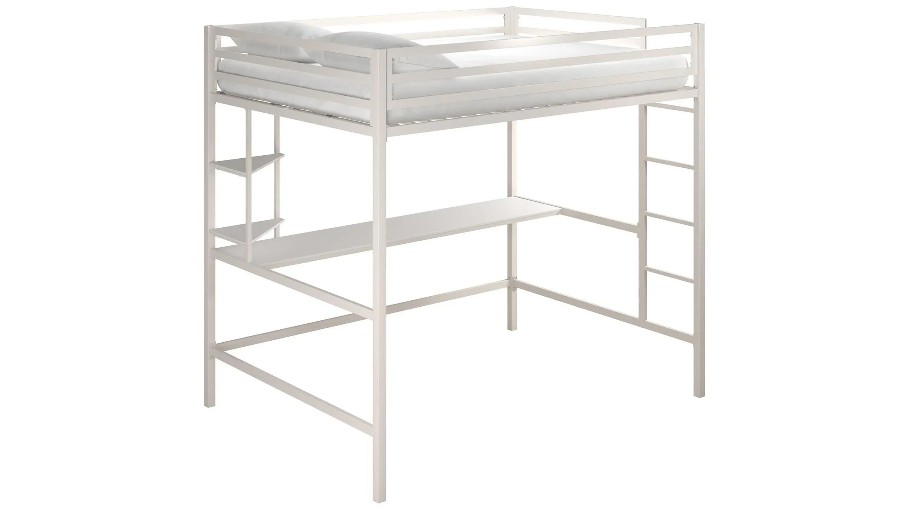Novogratz Maxwell Loft Bed with Desk & Shelves | Raymour & Flanigan