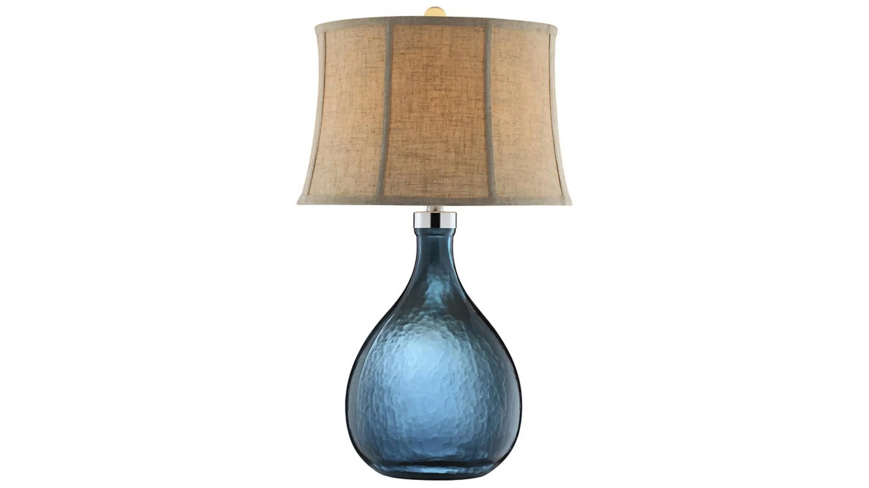 Blue art glass table lamp outlet