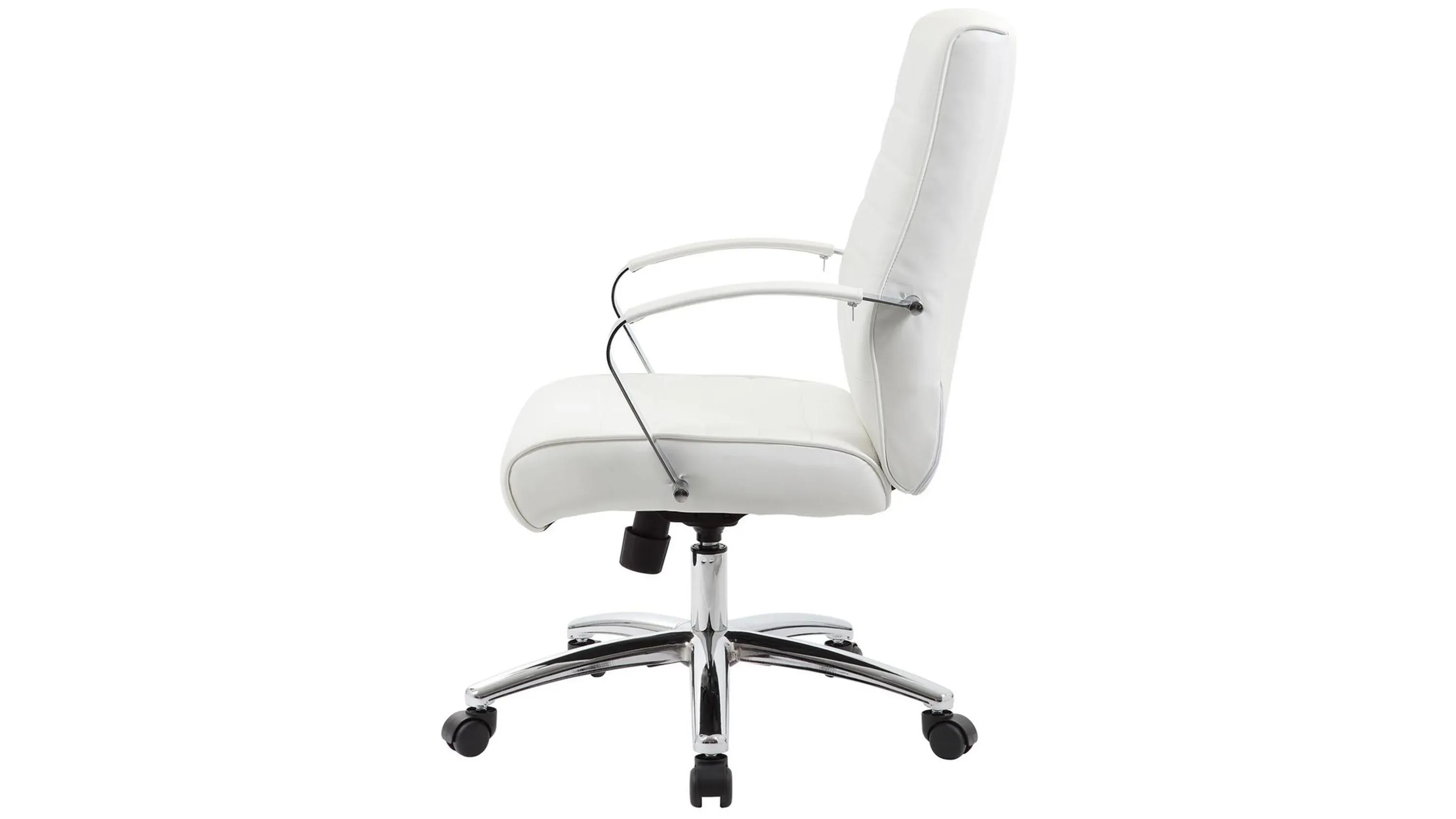 Elegant design bureaustoel zwart kunstleder hoge rugleuning