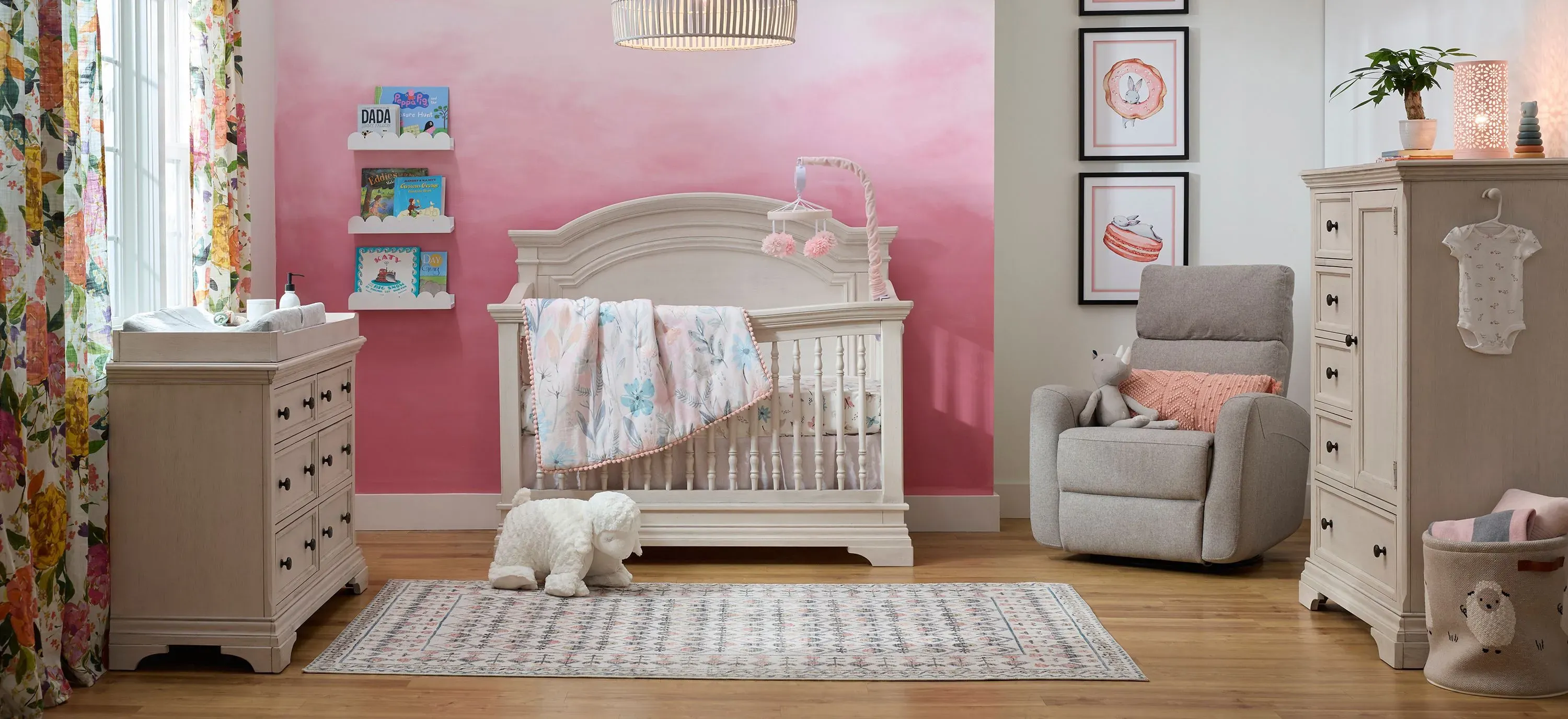 Westwood Design Olivia Arch Top Convertible Crib in Brushed White