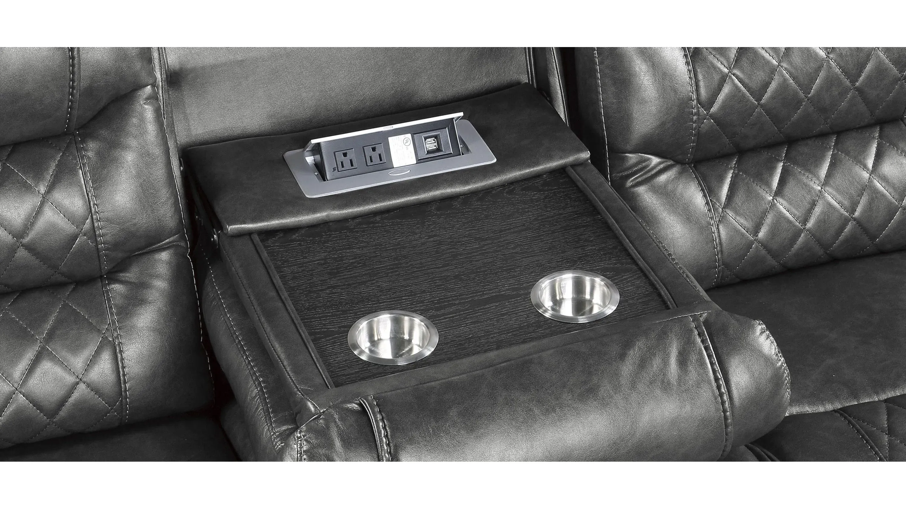 Greenway Double Reclining Sofa w/ Cup Holders and USB Port