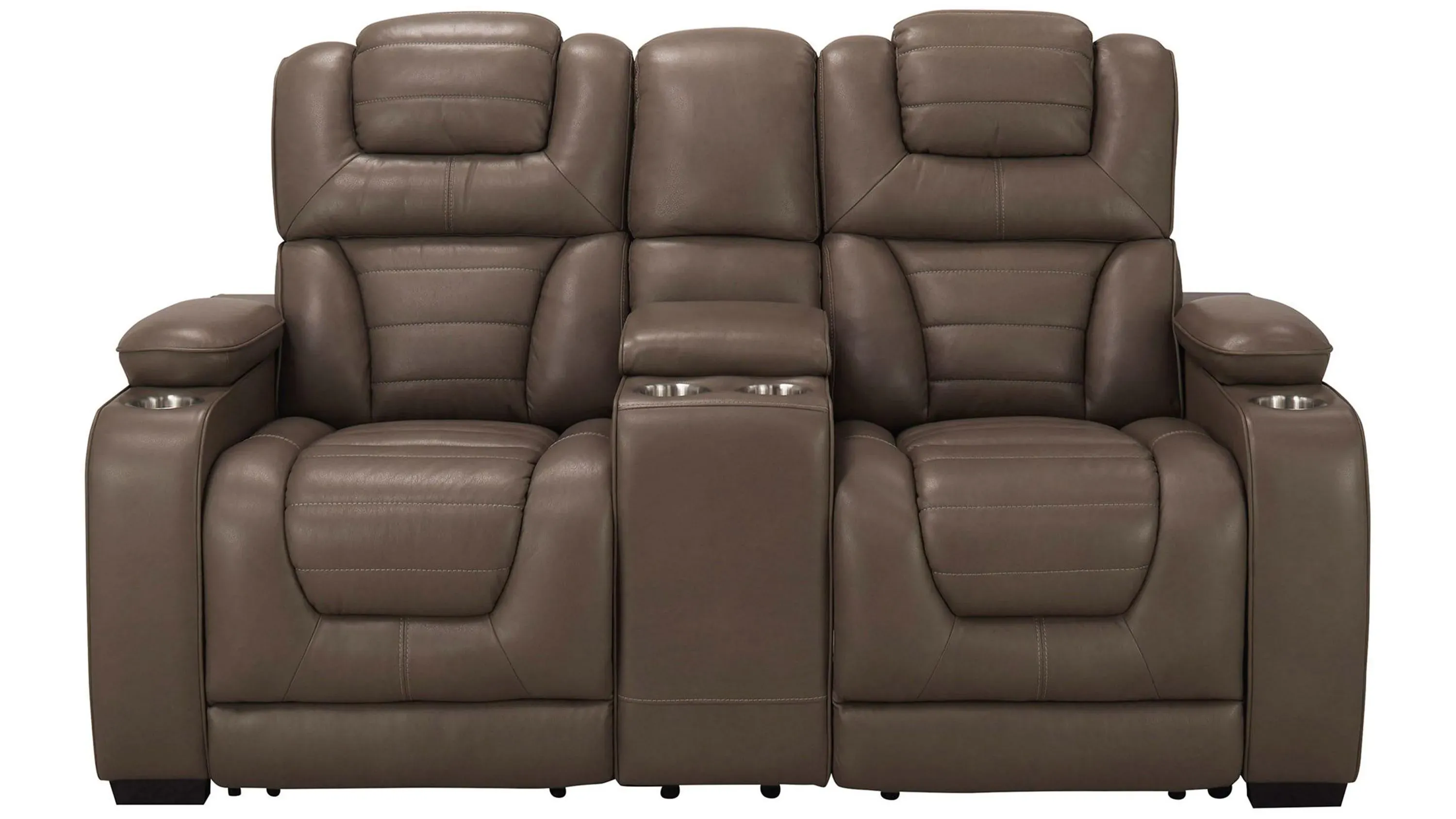 Othello Power Console Loveseat w/Power Headrest | Raymour & Flanigan